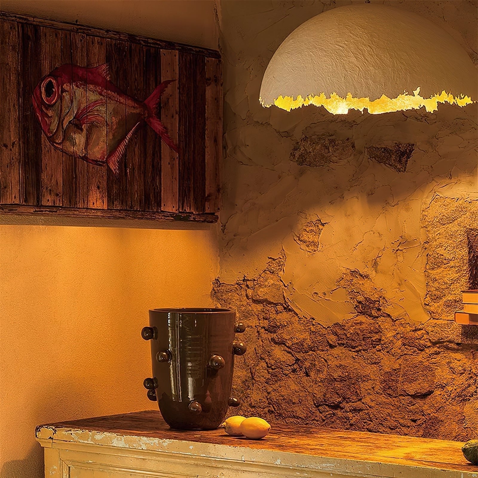 Viliriel Textured Fiberglass Pendant Light - Letslighting