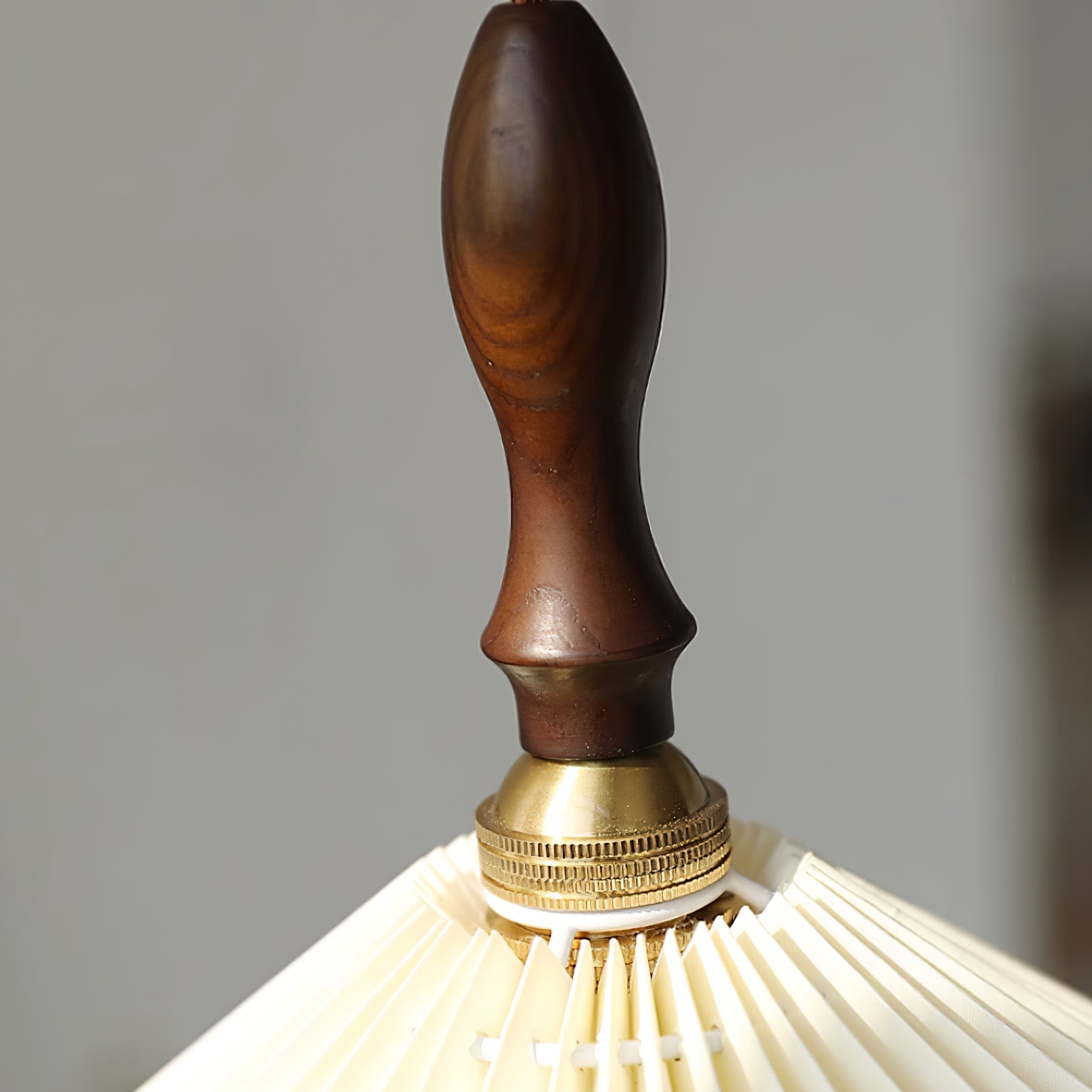 Eldora Pleated Shade Plug-In Pendant Light with Wooden Accent - Letslighting