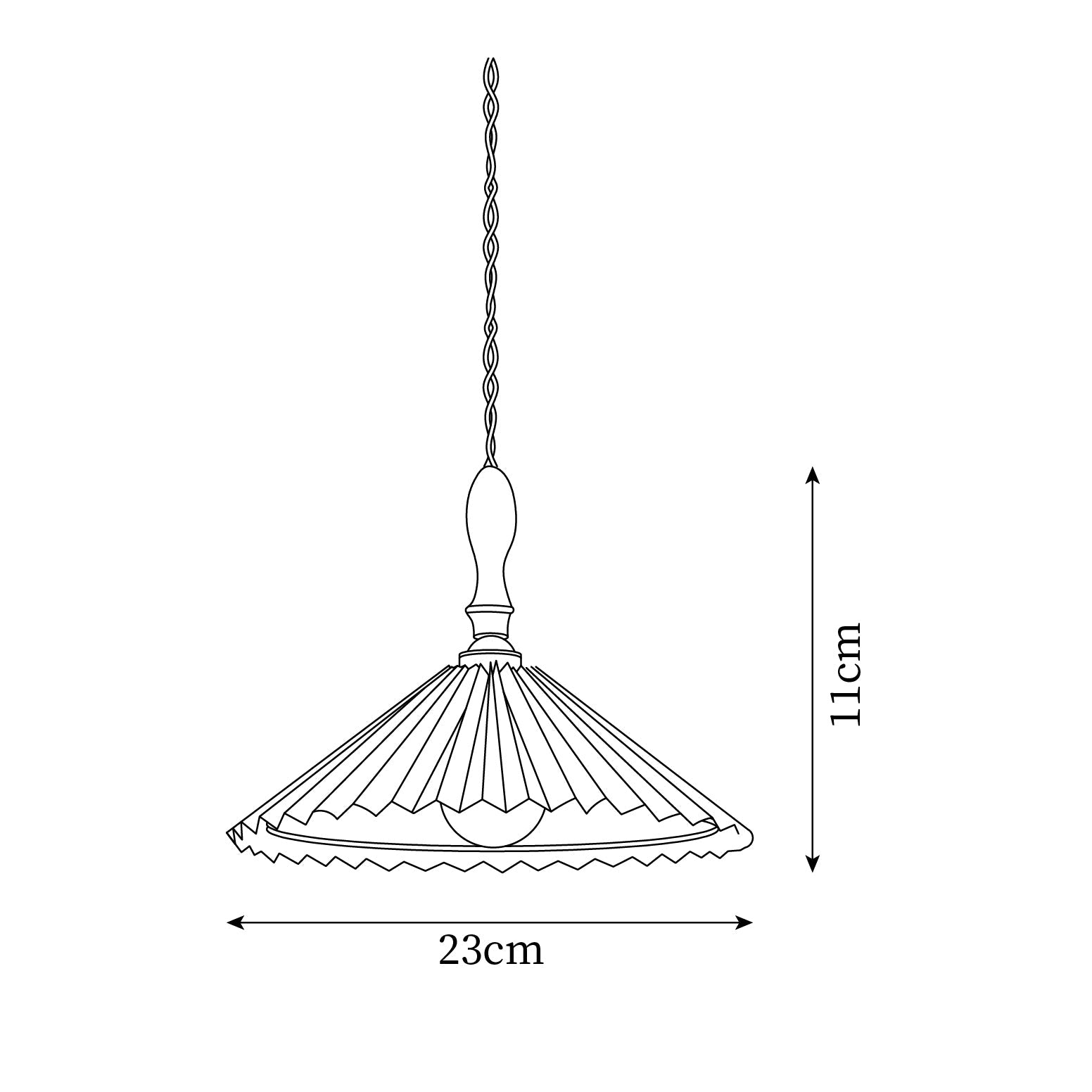 Eldora Pleated Shade Plug-In Pendant Light with Wooden Accent - Letslighting