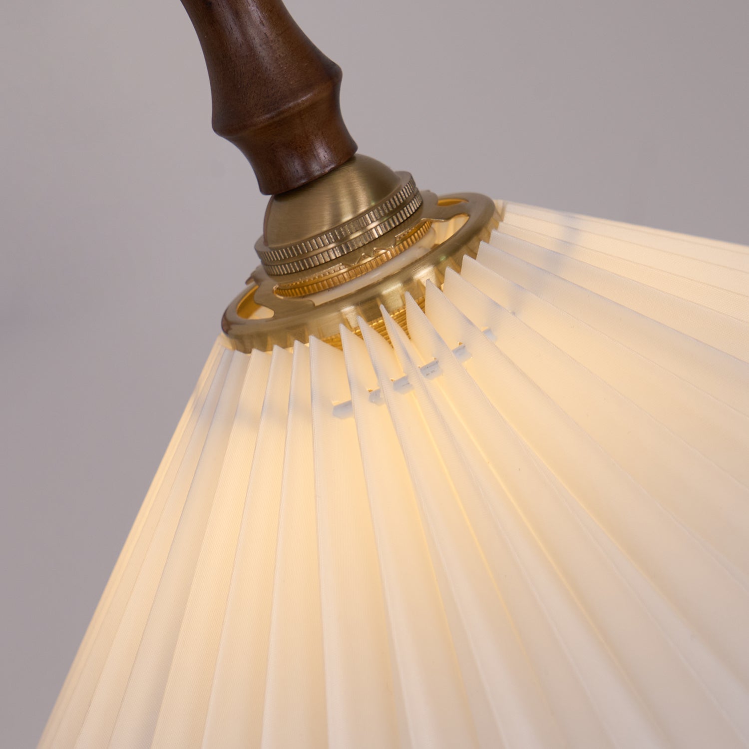 Eldora Pleated Shade Plug-In Pendant Light with Wooden Accent - Letslighting
