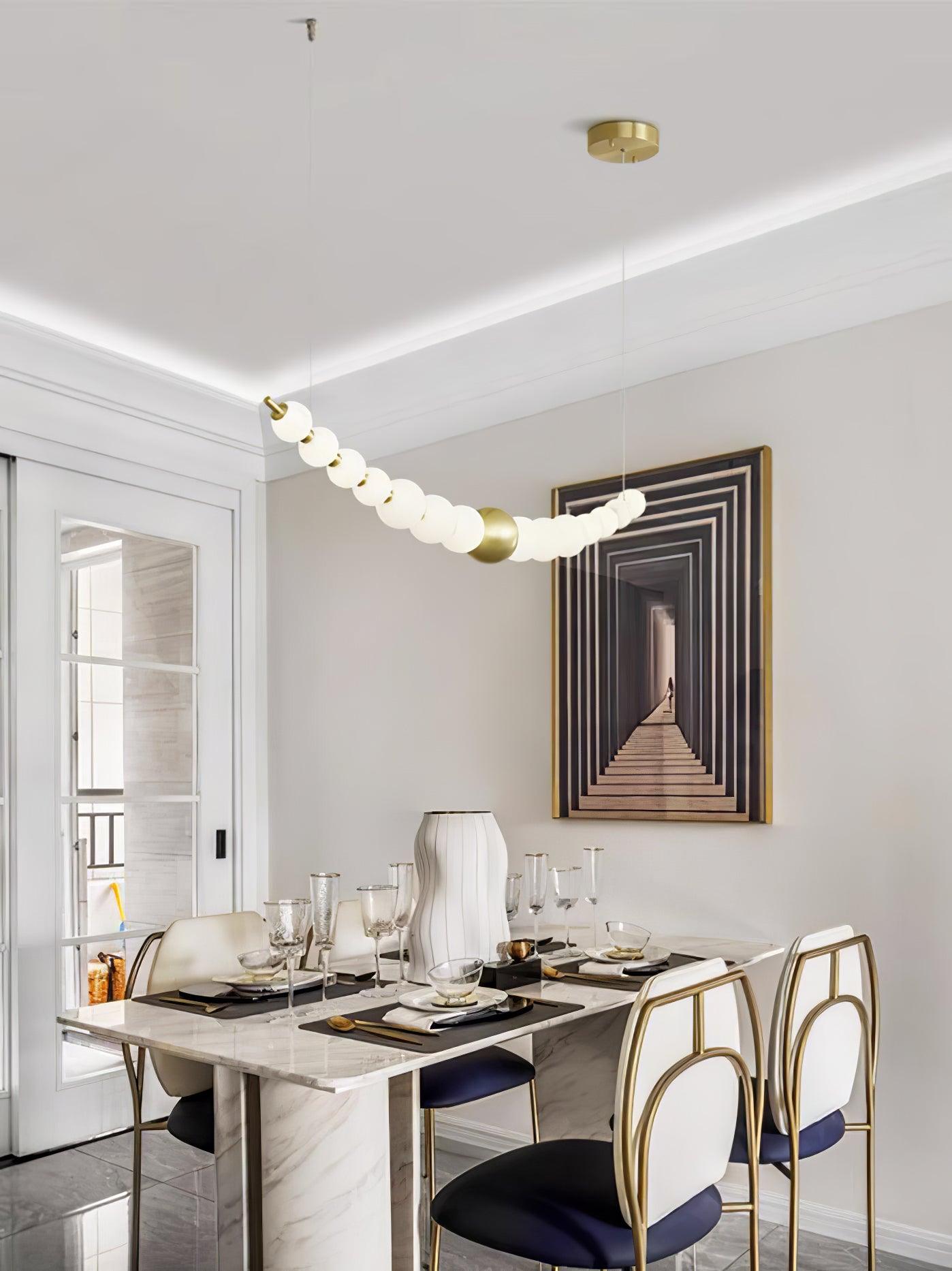 Linea Contemporary Brass Pendant Lamp - Letslighting