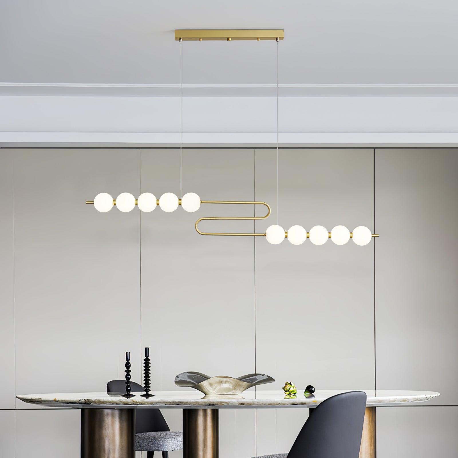 Linea Contemporary Brass Pendant Lamp - Letslighting