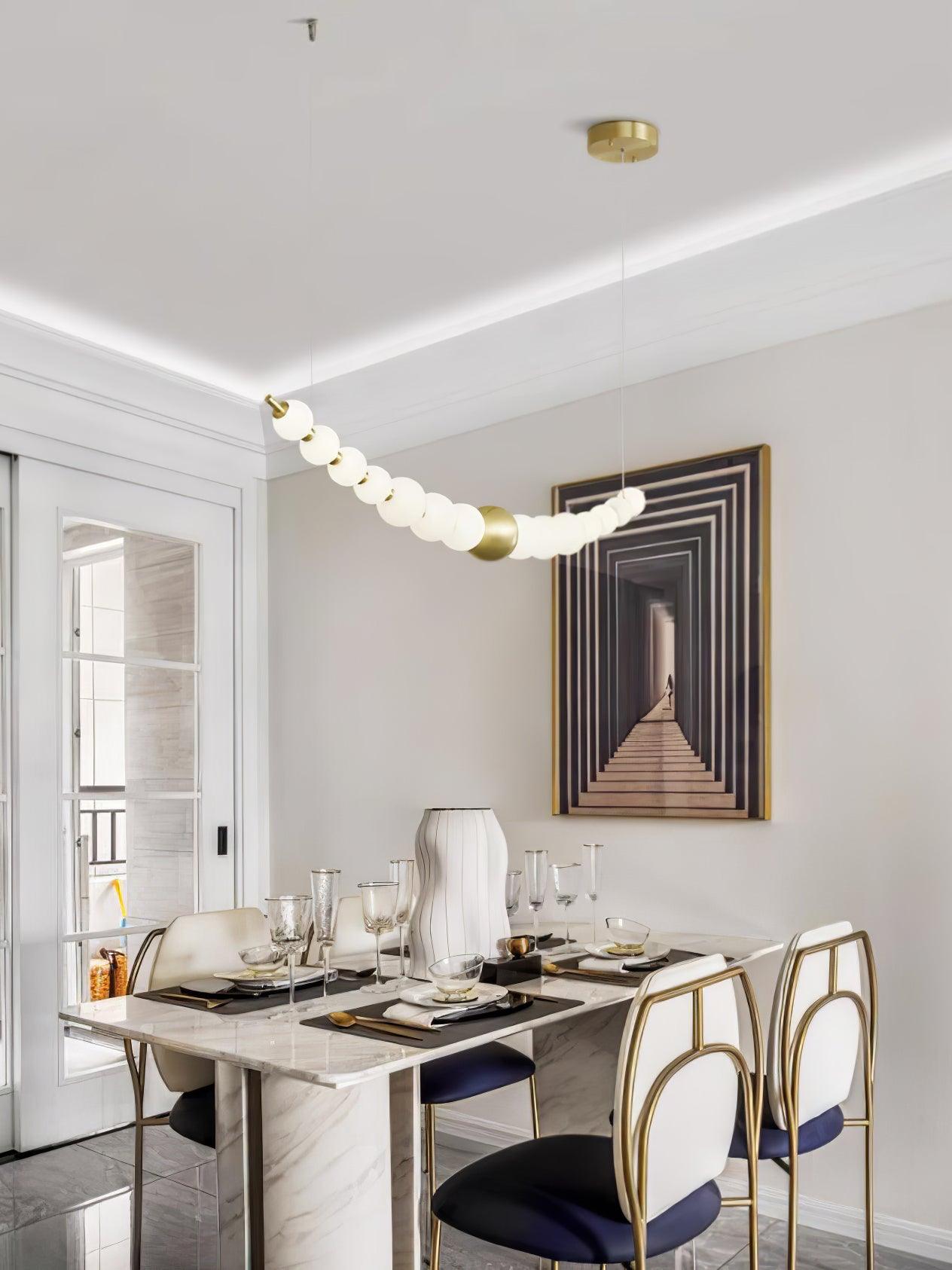 Linea Contemporary Brass Pendant Lamp - Letslighting