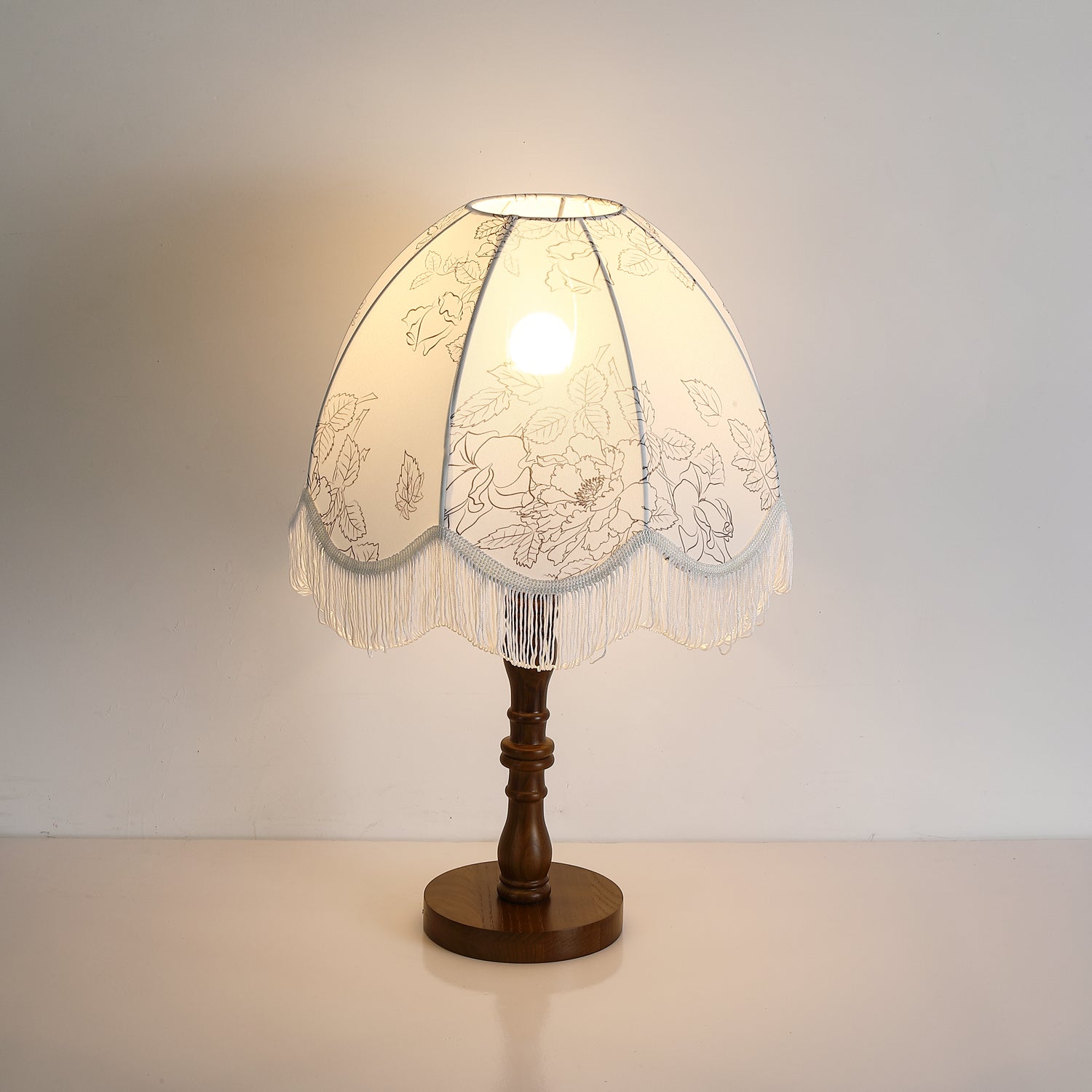 Orlyn Wood Fabric Elegant Table Lamp - Letslighting