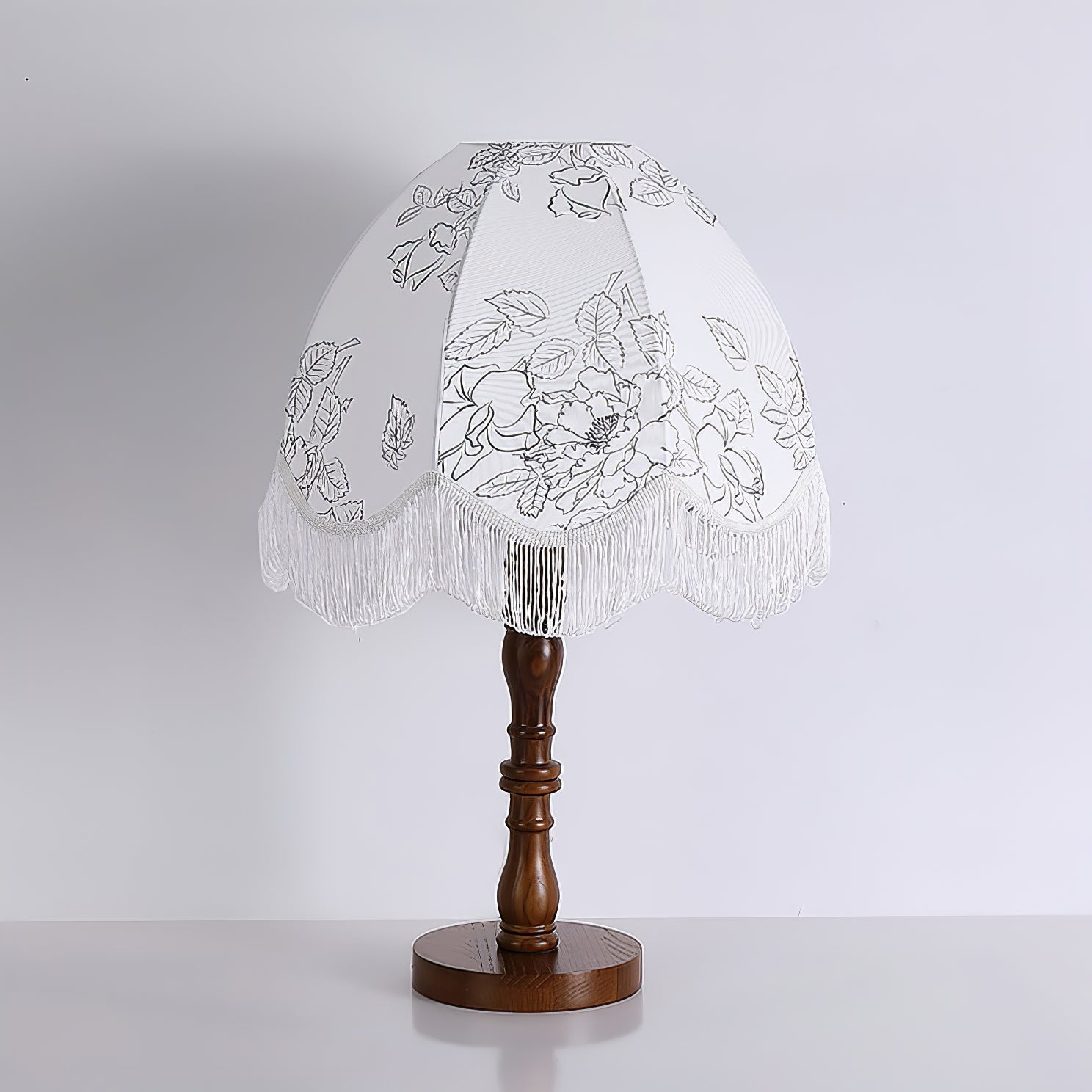 Orlyn Wood Fabric Elegant Table Lamp - Letslighting