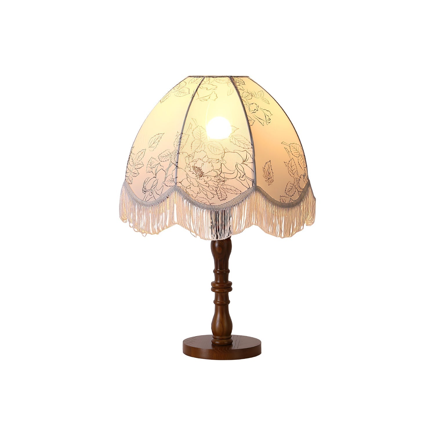 Orlyn Wood Fabric Elegant Table Lamp - Letslighting