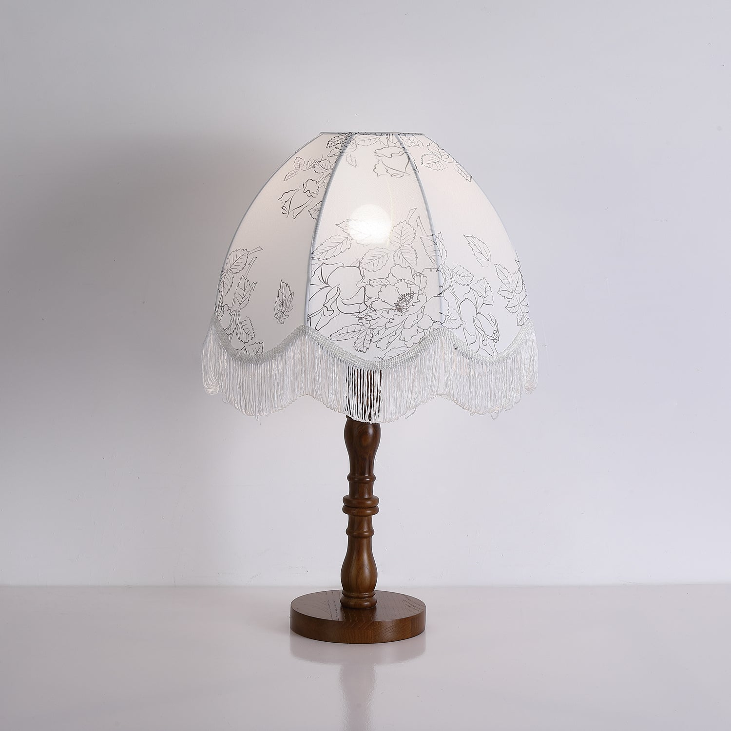 Orlyn Wood Fabric Elegant Table Lamp - Letslighting