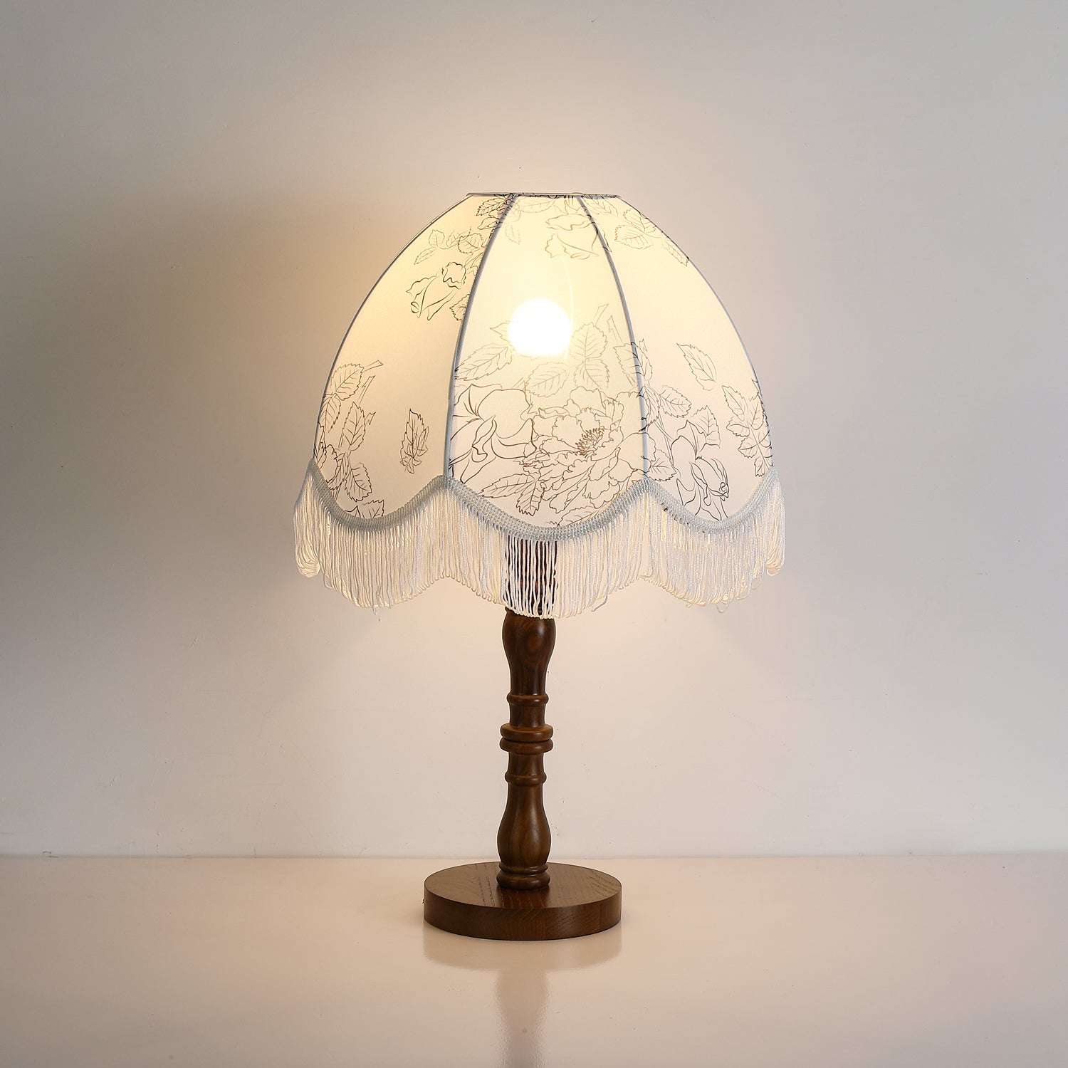 Orlyn Wood Fabric Elegant Table Lamp - Letslighting