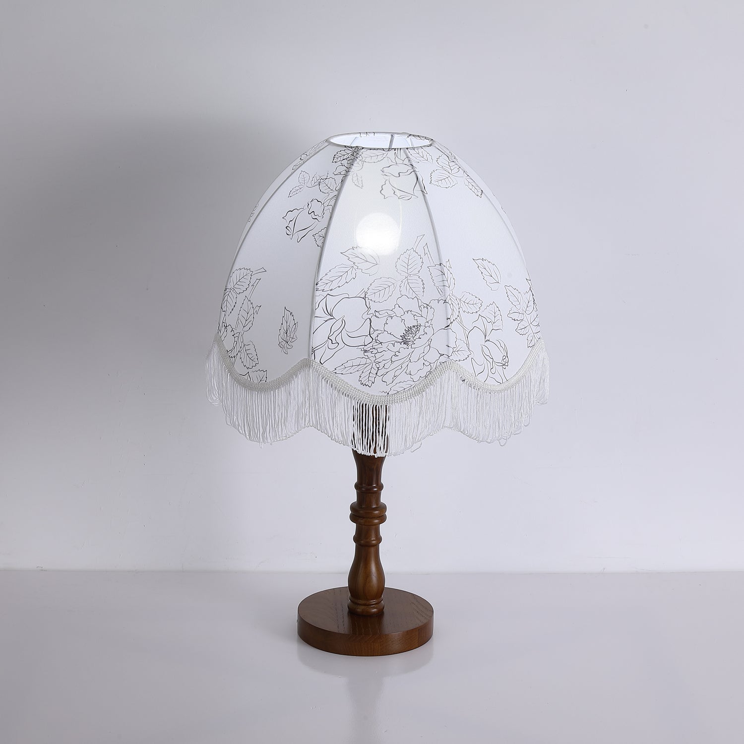 Orlyn Wood Fabric Elegant Table Lamp - Letslighting