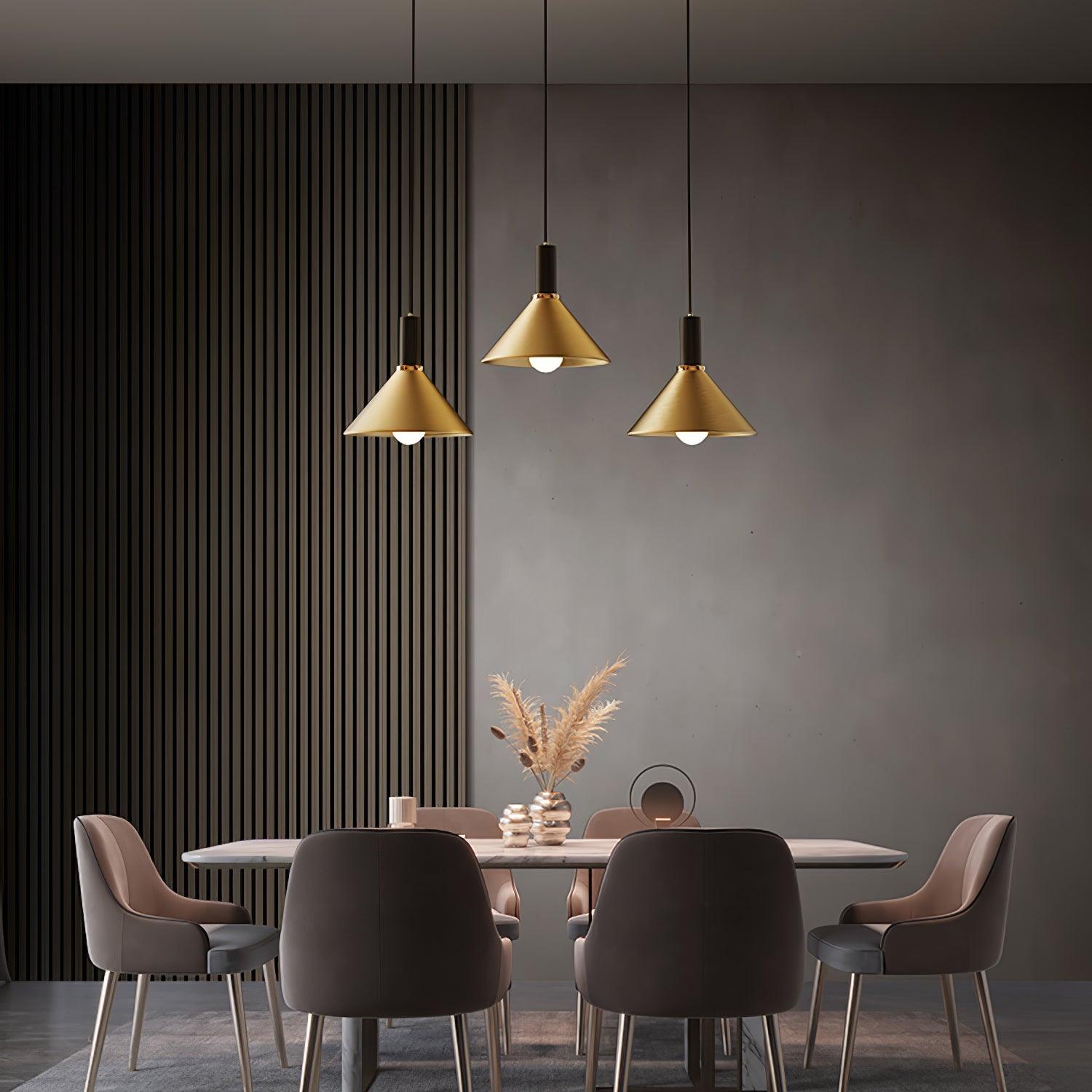 Orion Brass Cone Pendant Lamp - Letslighting