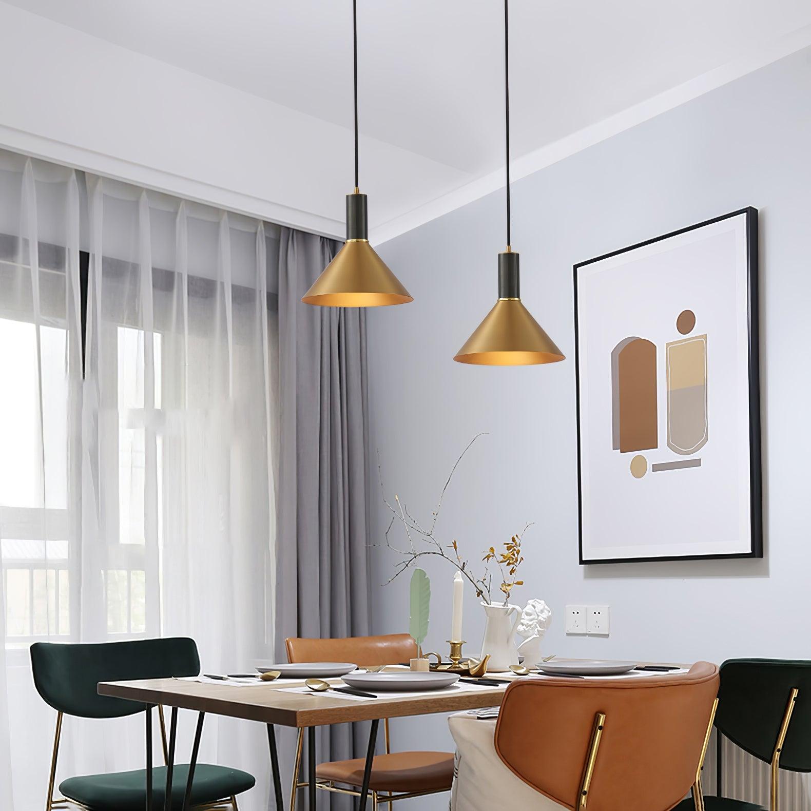 Orion Brass Cone Pendant Lamp - Letslighting