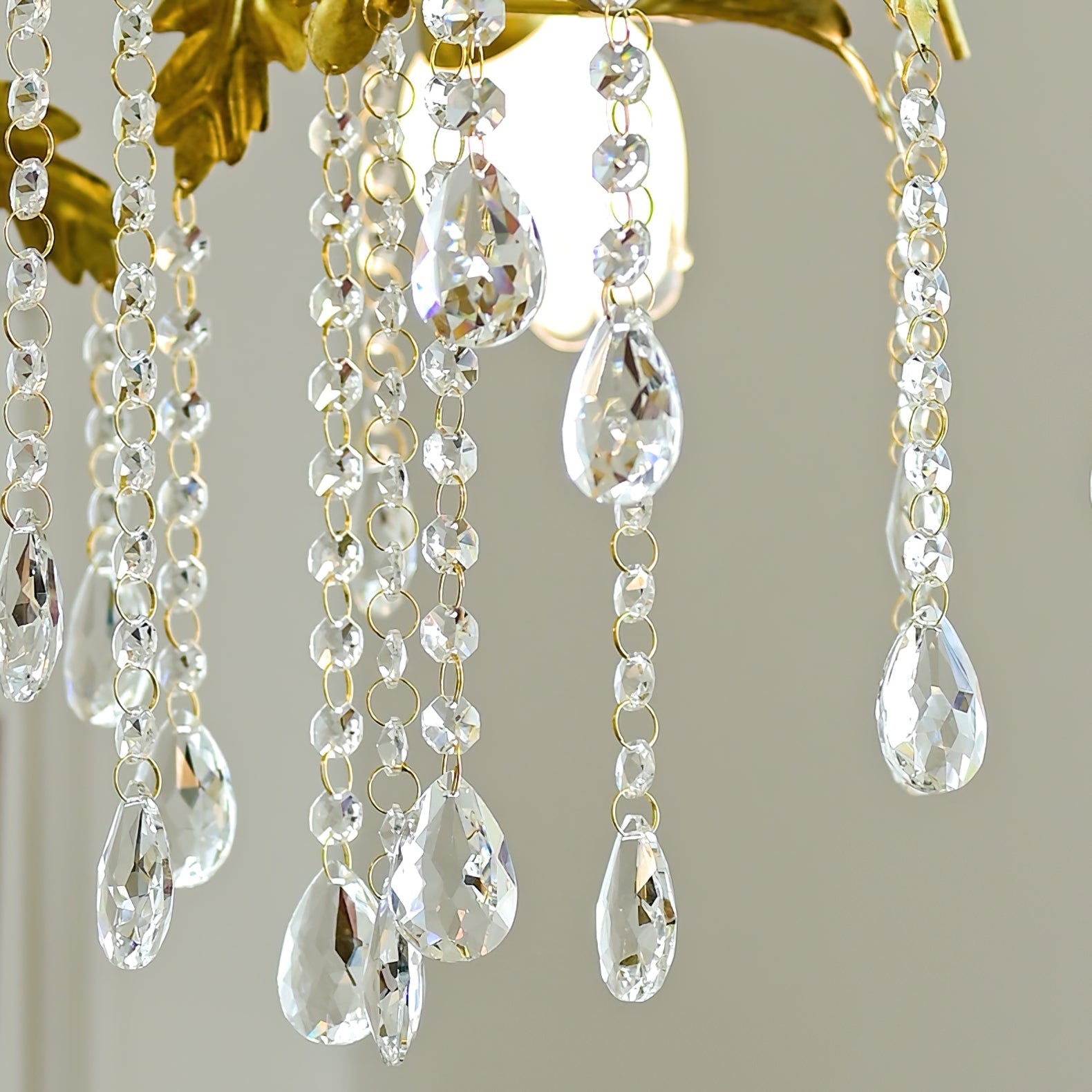 Vasorus Vintage Industrial Brass Crystal Chandelier - Letslighting