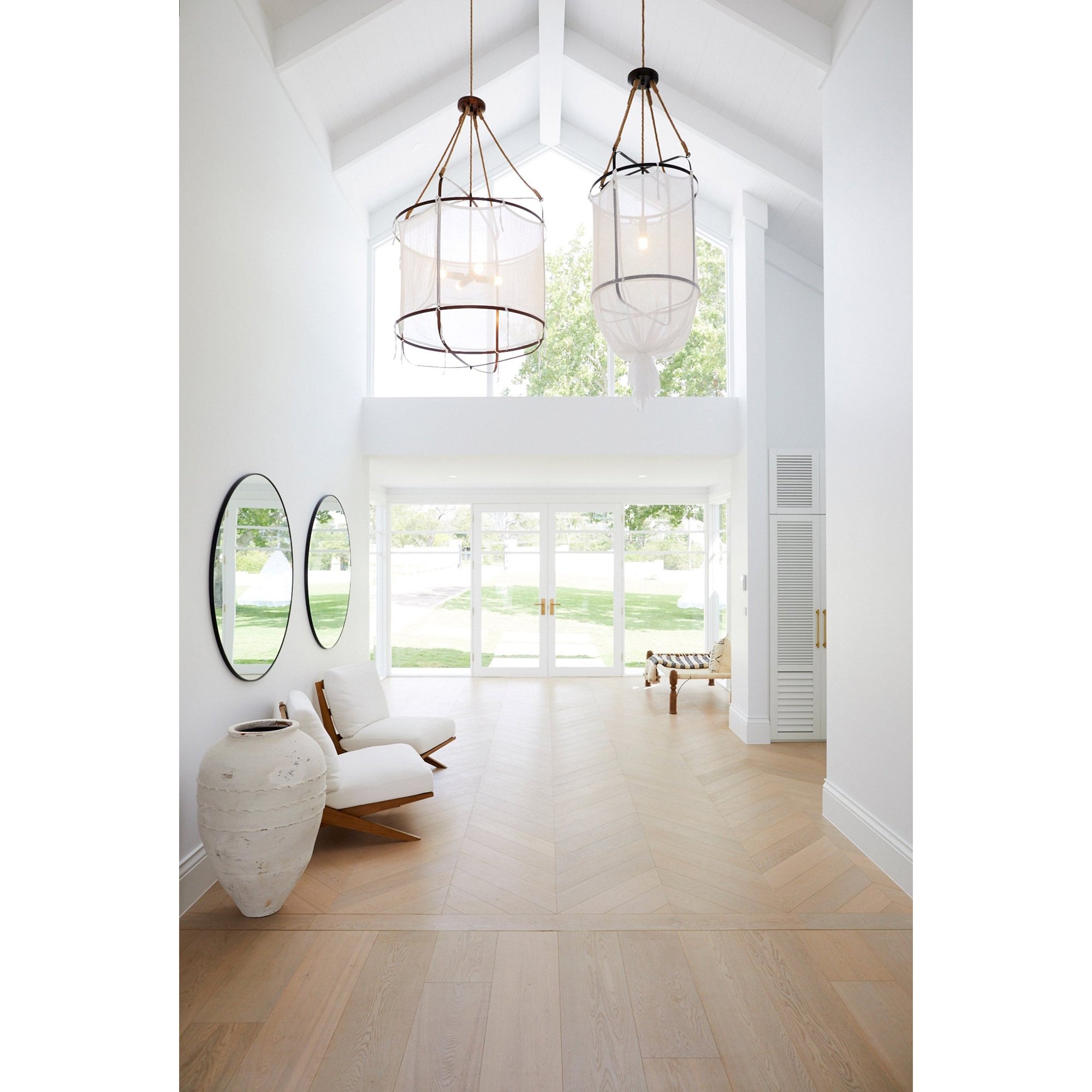 Erina Modern Minimalist Linen Chandelier - Letslighting
