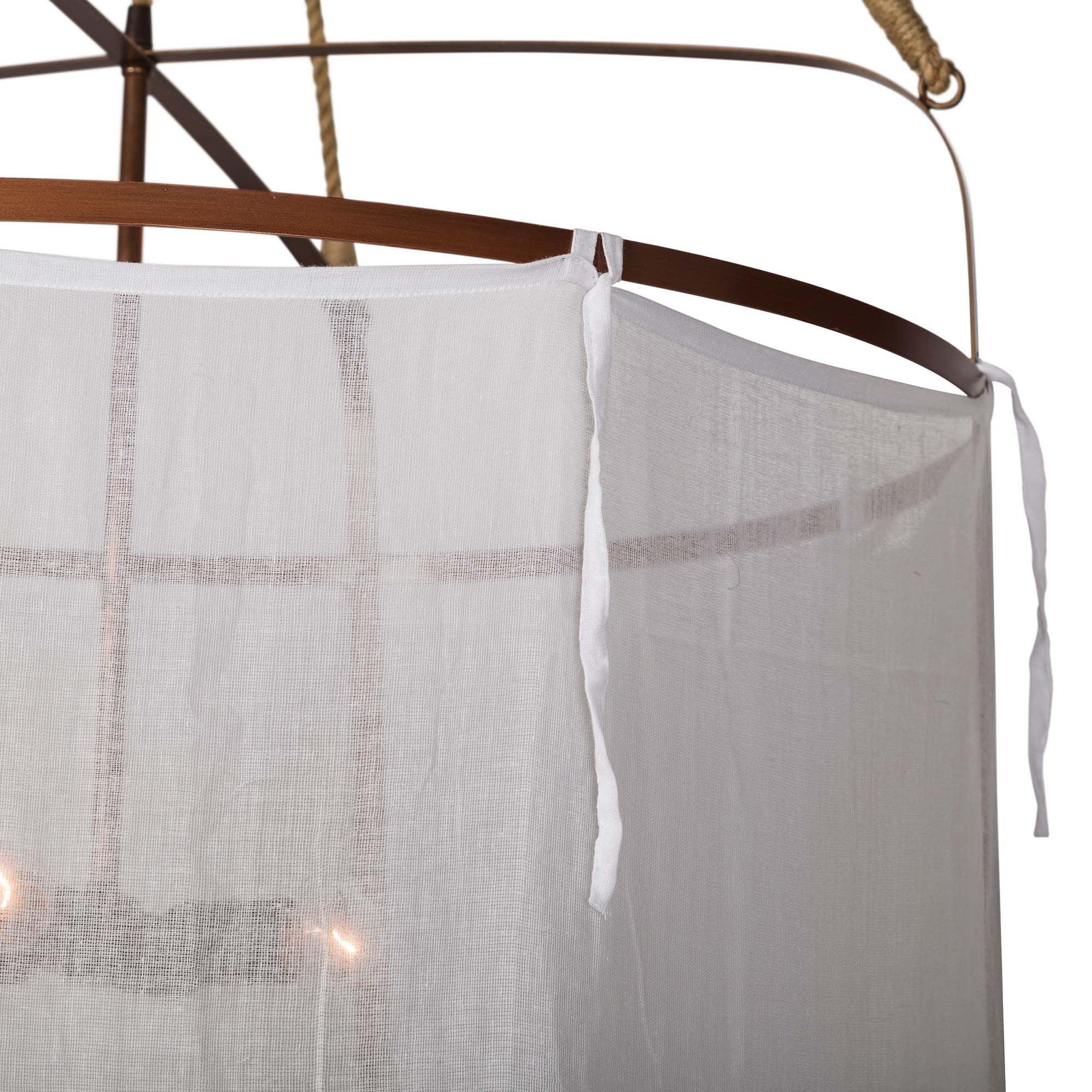 Erina Modern Minimalist Linen Chandelier - Letslighting