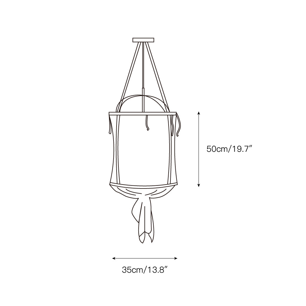 Erina Modern Minimalist Linen Chandelier - Letslighting