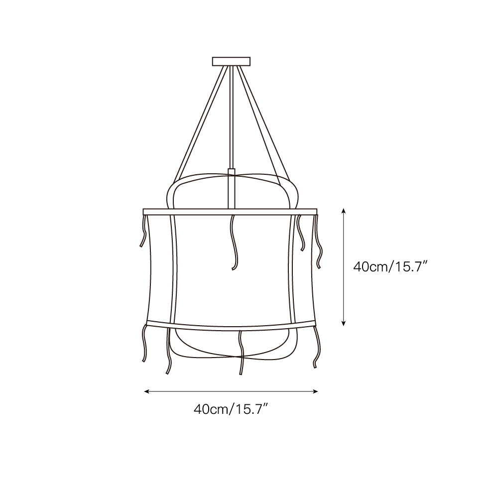 Erina Modern Minimalist Linen Chandelier - Letslighting