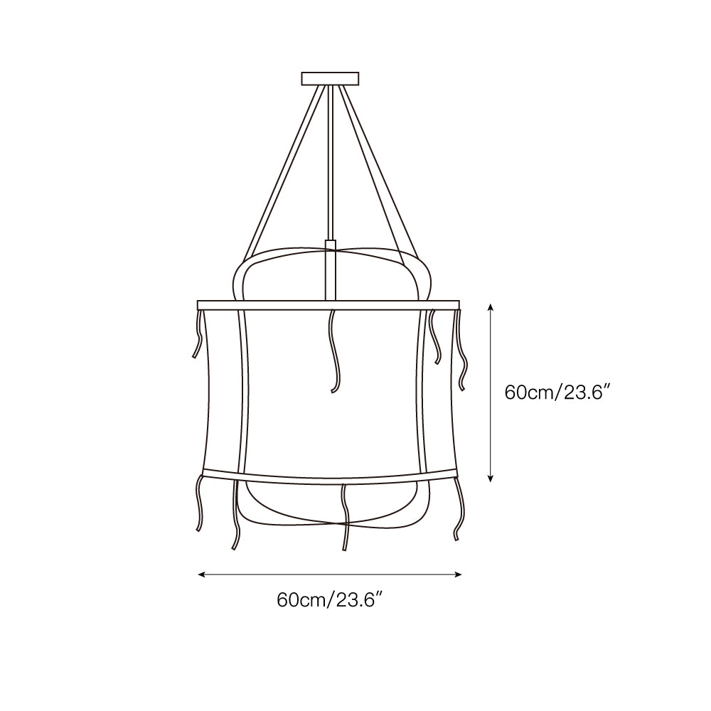 Erina Modern Minimalist Linen Chandelier - Letslighting