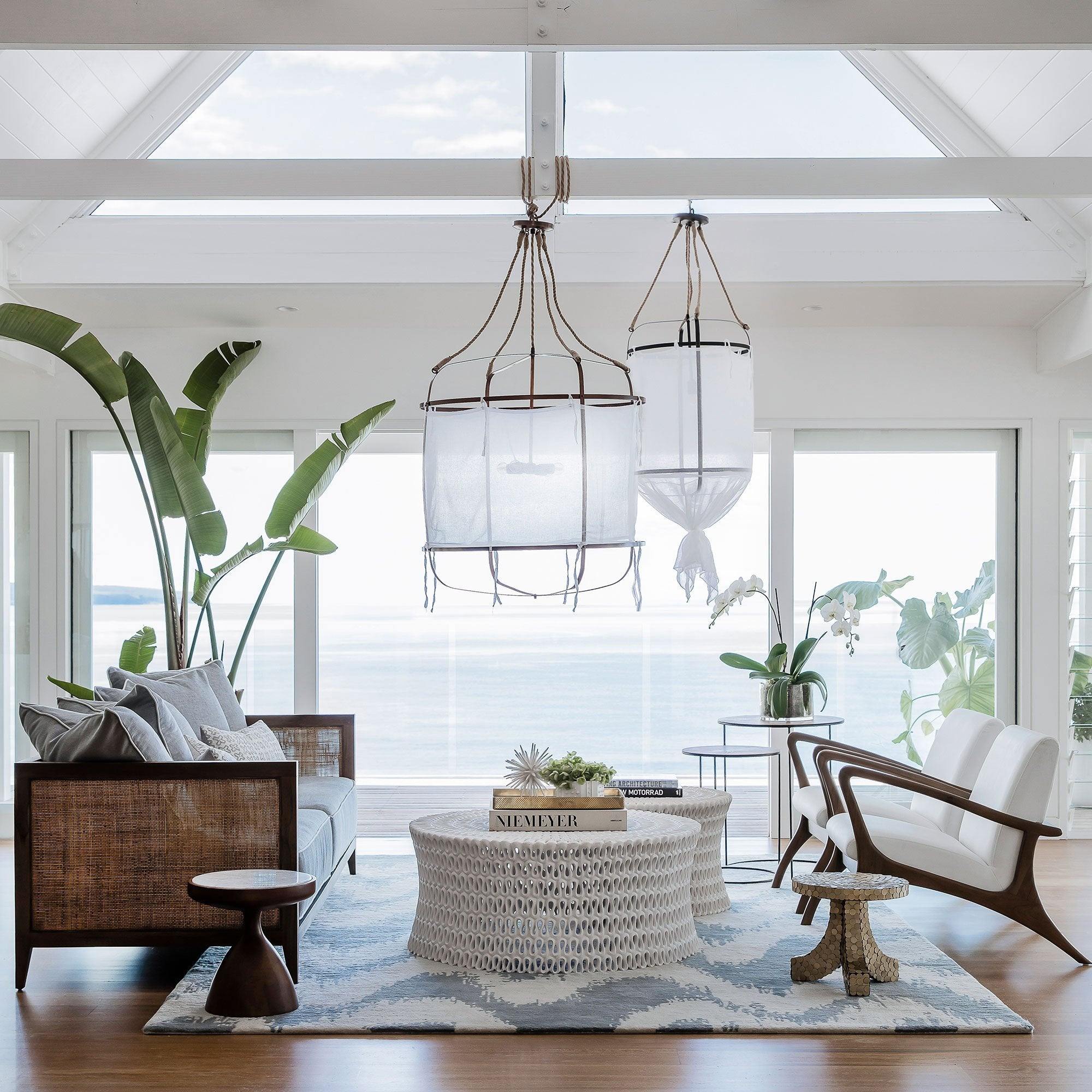 Erina Modern Minimalist Linen Chandelier - Letslighting