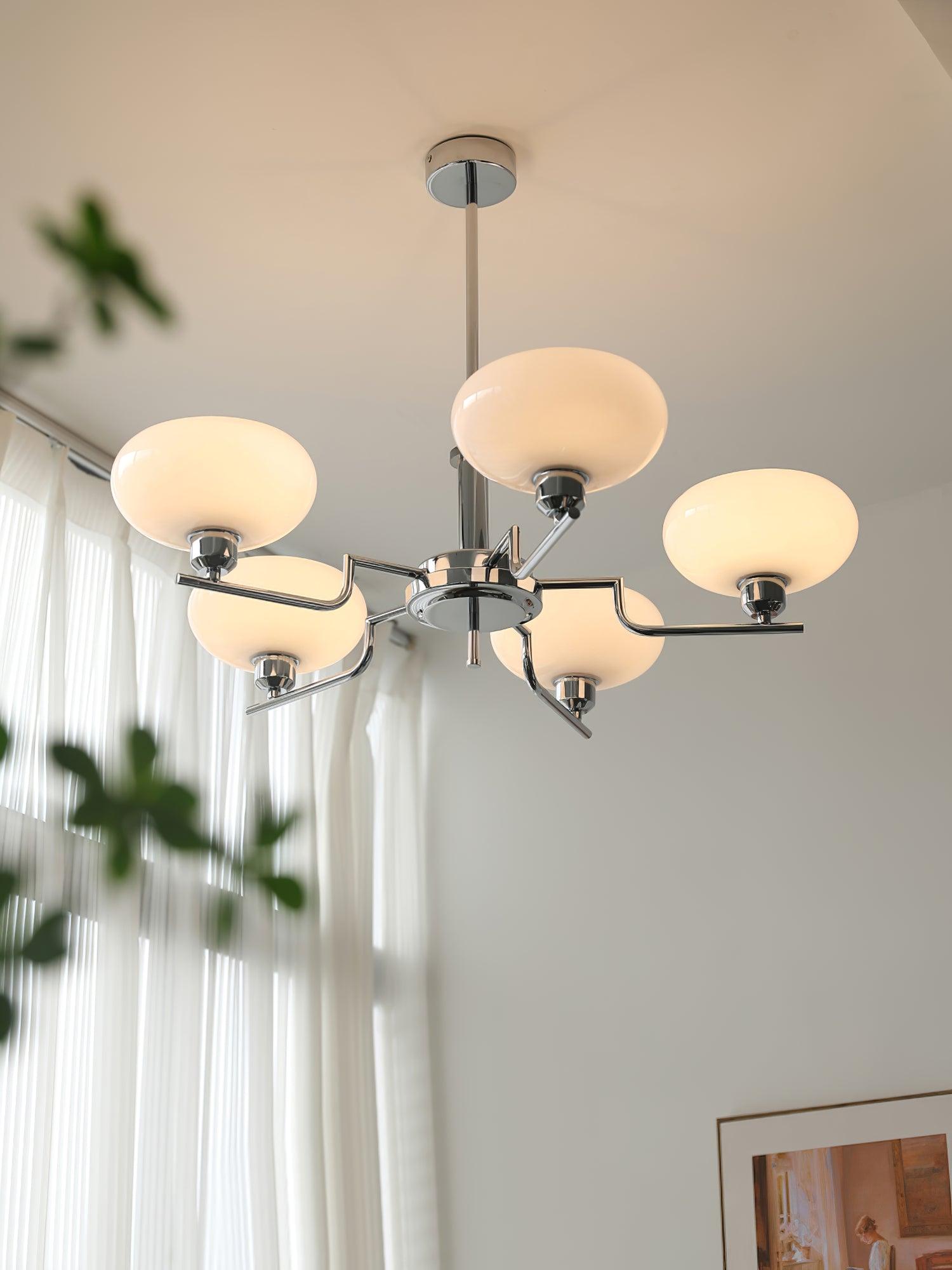 Lustra Pendant Lamp Glass Globe Brass Frame - Letslighting