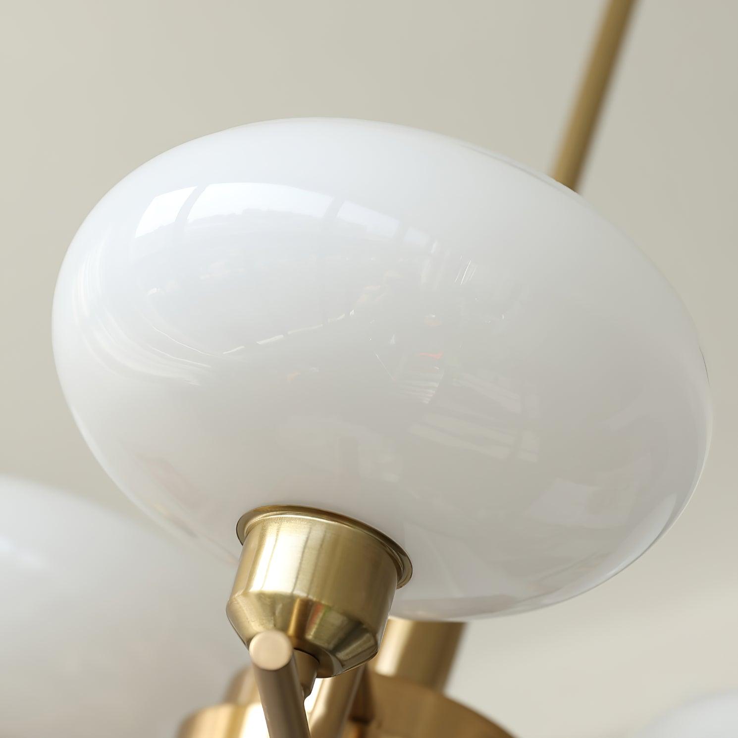 Lustra Pendant Lamp Glass Globe Brass Frame - Letslighting