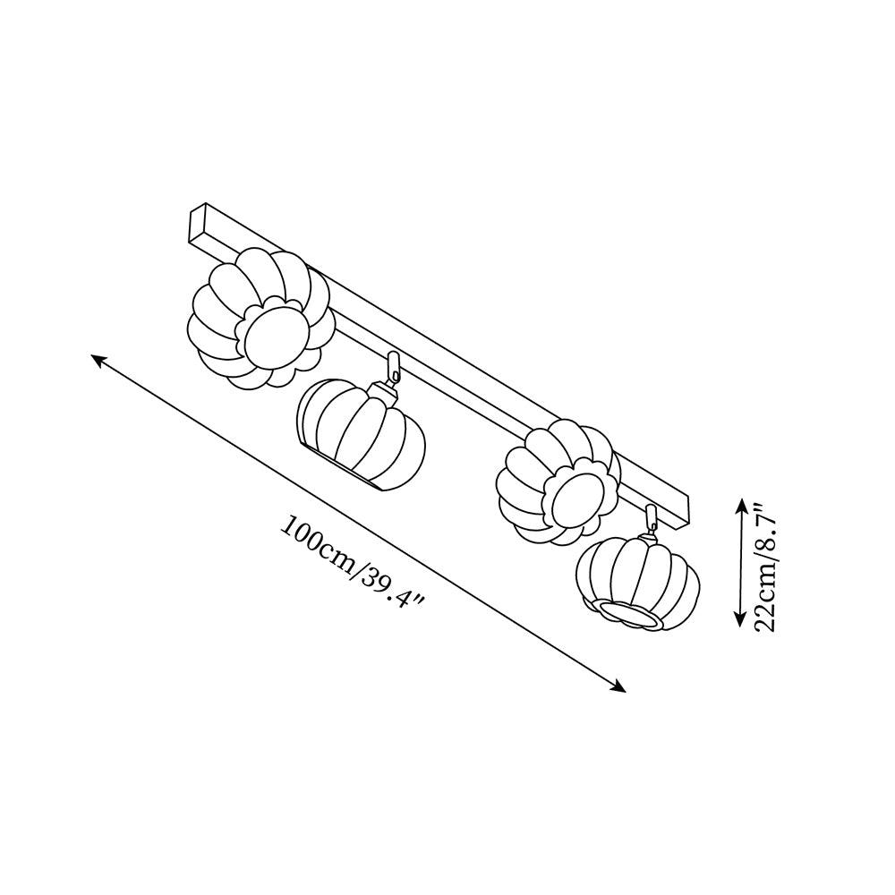 Pumpkin Ceiling Light Wood - Letslighting