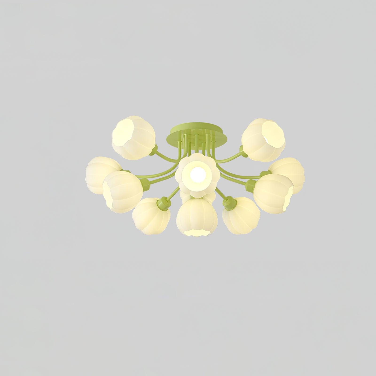 Zenorarae Elegance Matcha Glass Ceiling Lamp - Letslighting
