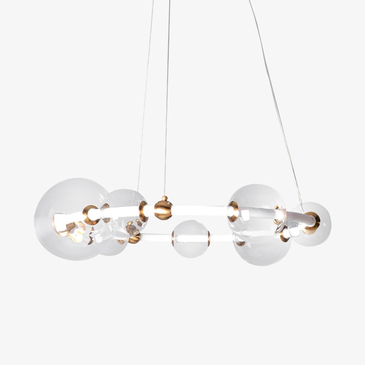 Lustra Chandelier Bubble Clear Ring Contemporary Minimalist - Letslighting