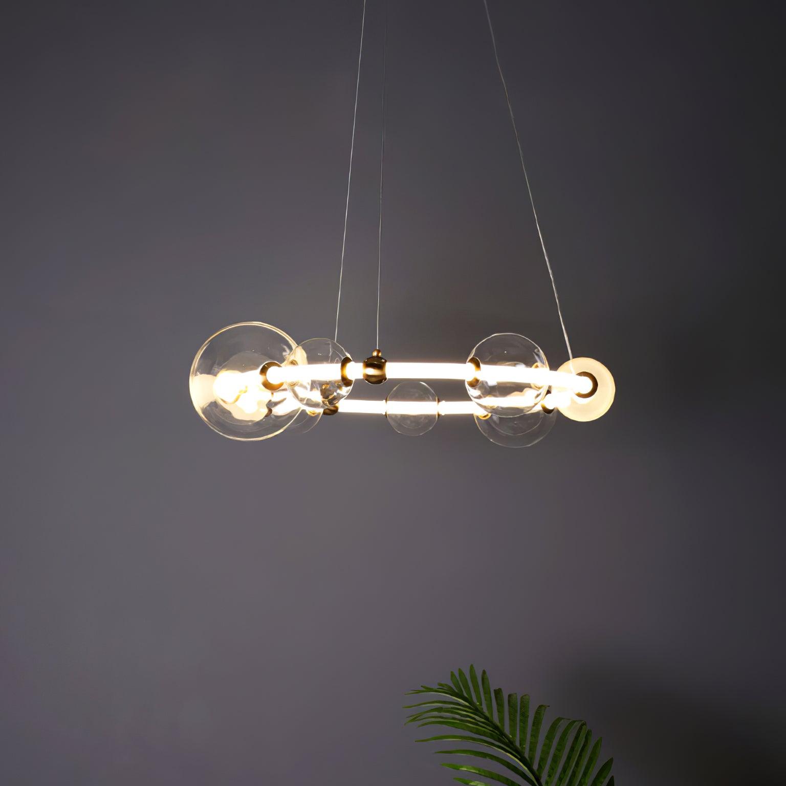 Lustra Chandelier Bubble Clear Ring Contemporary Minimalist - Letslighting