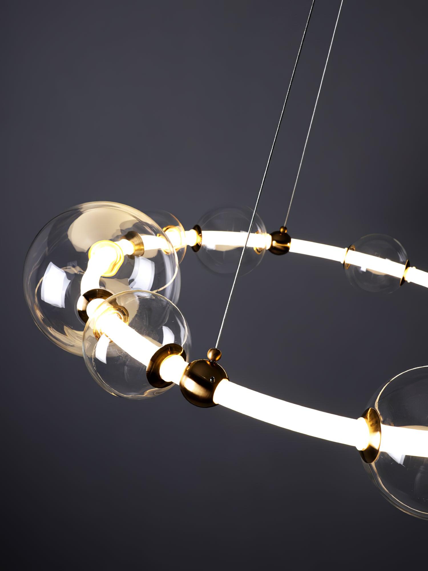 Lustra Chandelier Bubble Clear Ring Contemporary Minimalist - Letslighting