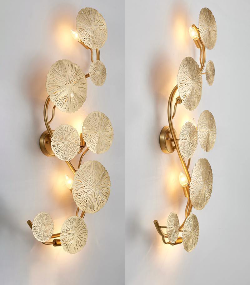 Lustra Wall Lamp Lotus Leaf Brass - Letslighting
