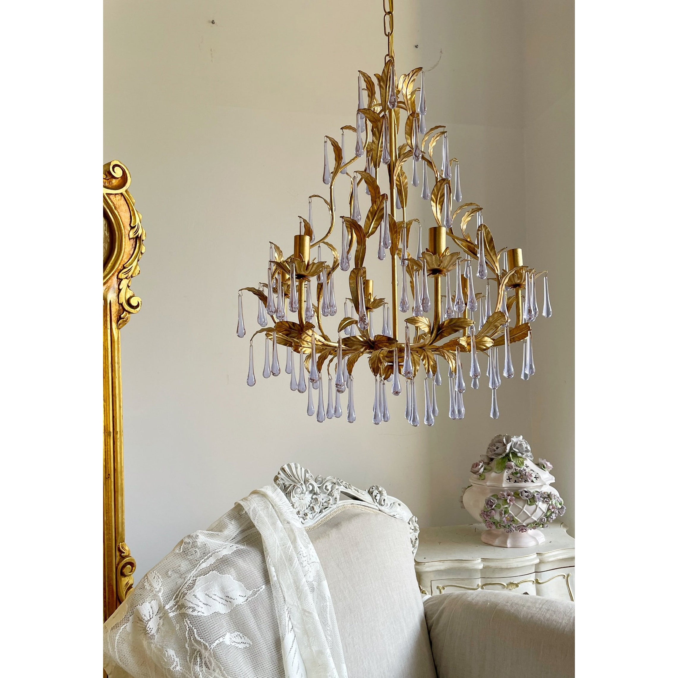 Ilvenel Postmodern Luxury Birdcage Purple Glass Chandelier - Letslighting