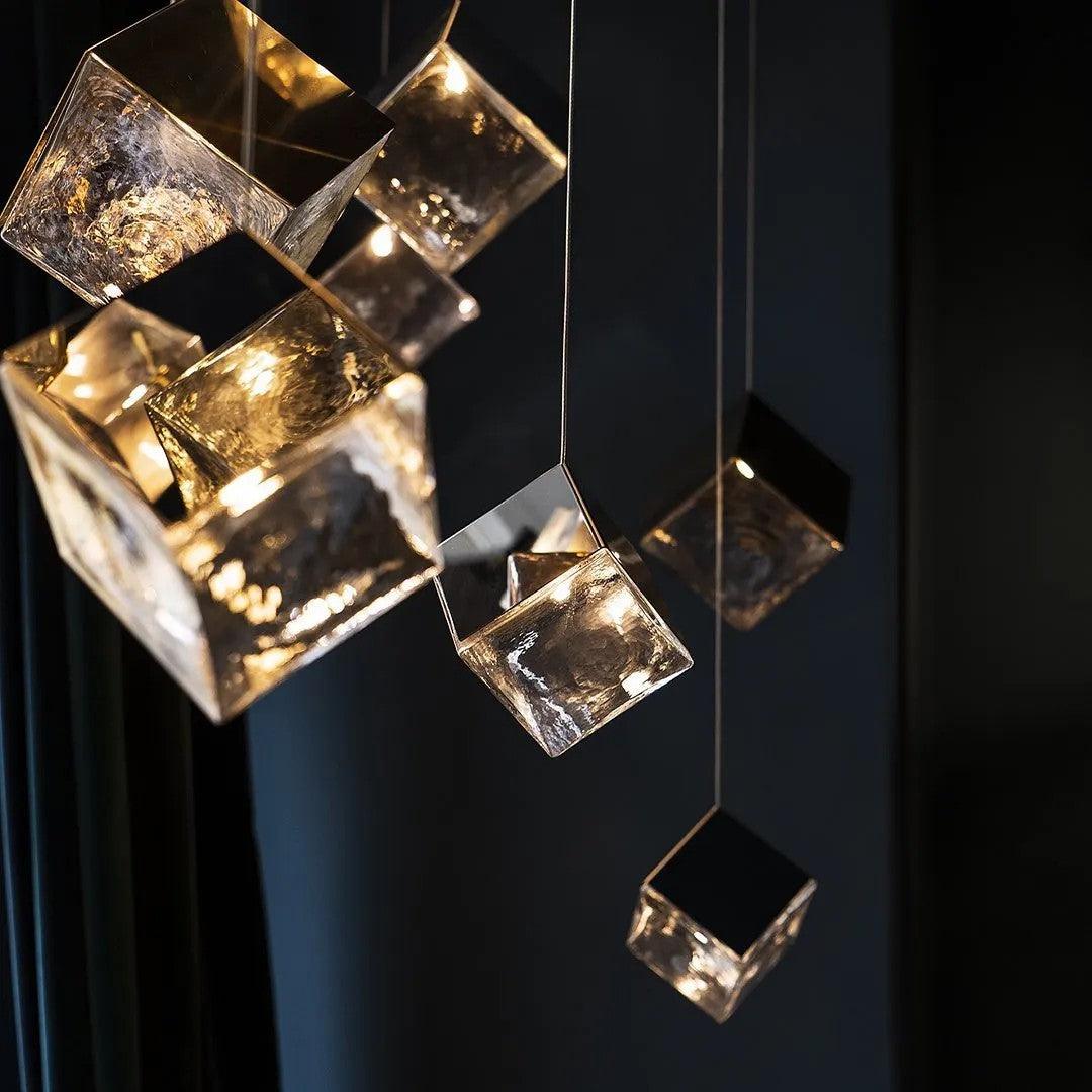 Arco Artistic Geometric Cube Chandelier - Letslighting