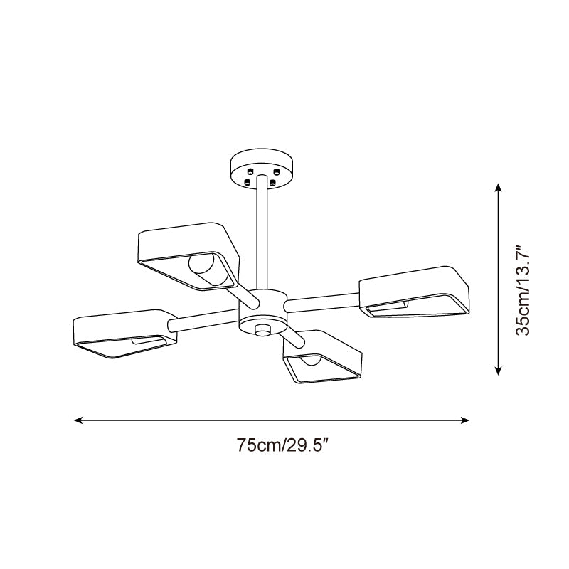 Feyno Travertine & Wood Ceiling Light - Letslighting