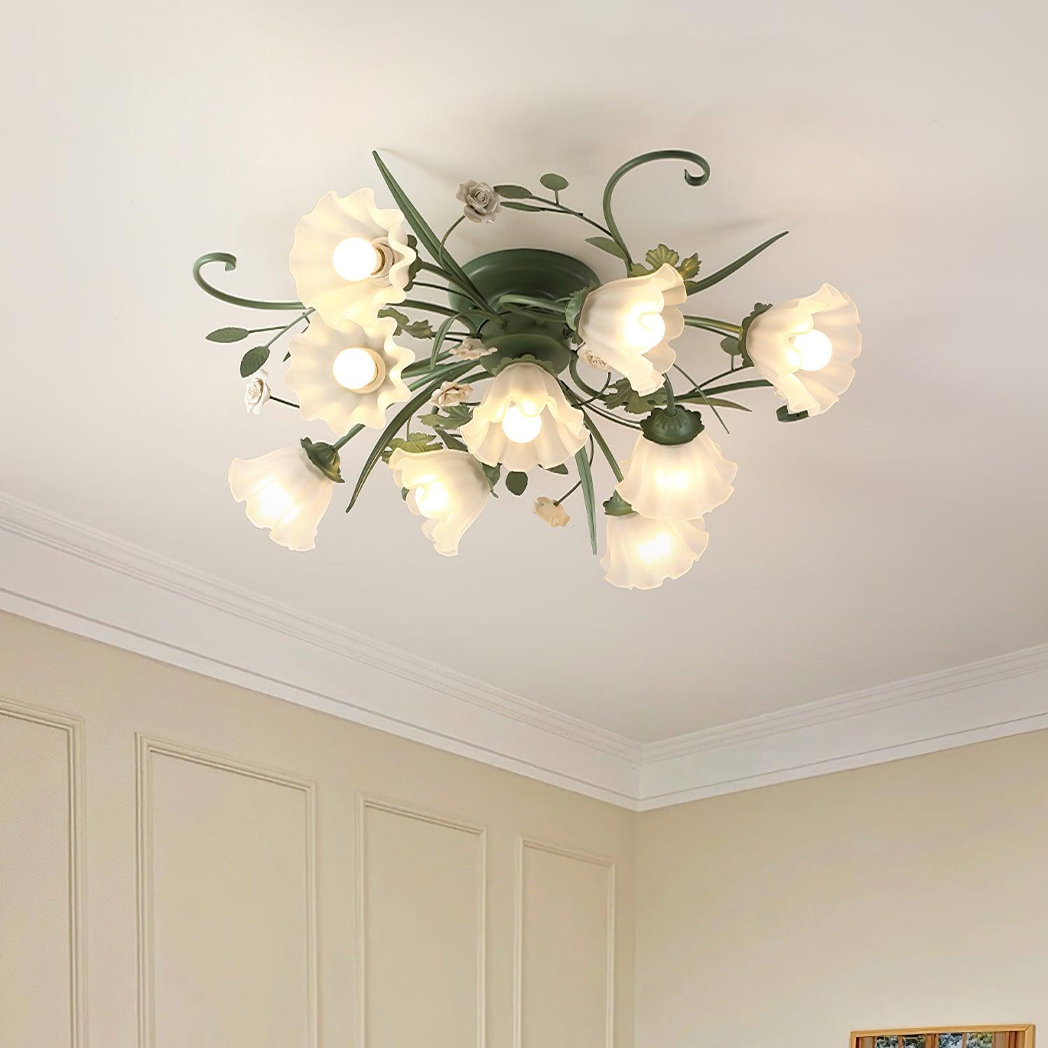 Nylirir Unique Art Classic Ceramics Ceiling Lamp - Letslighting