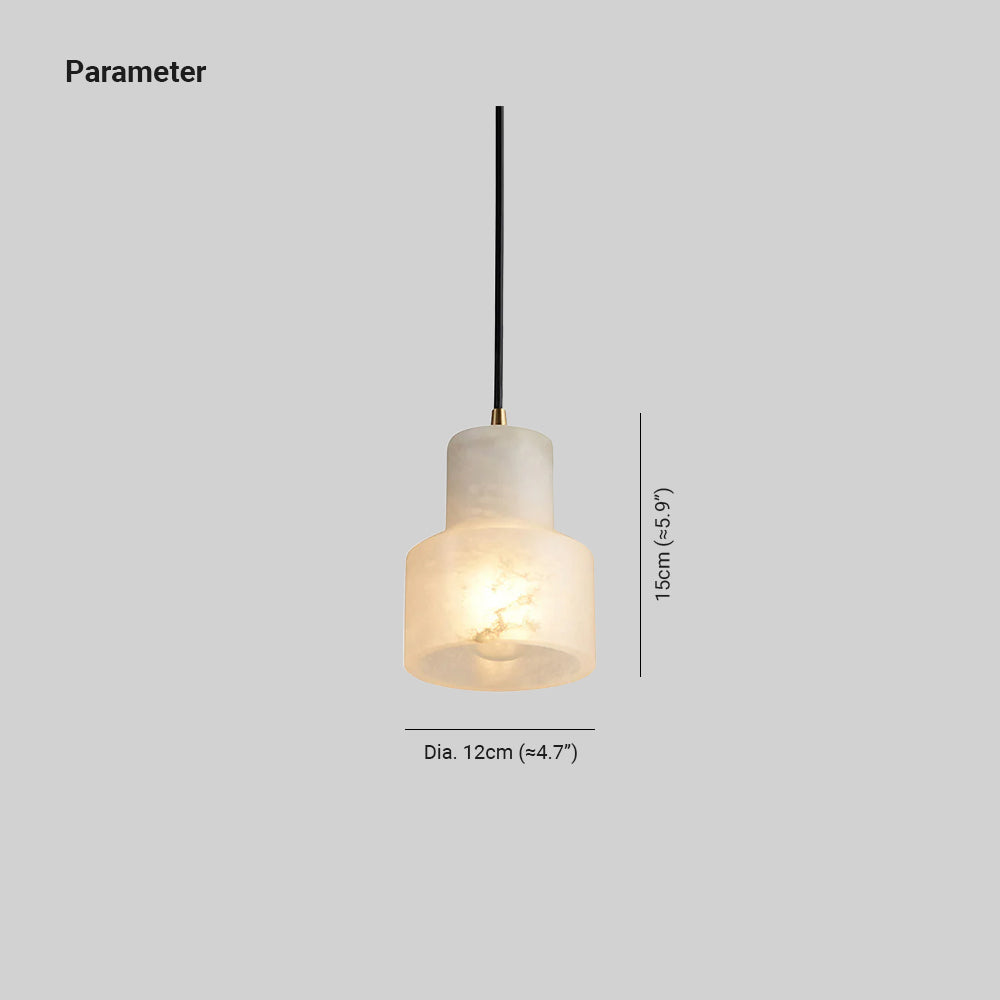 Ritta Alabaster Pendant Light Brass Luxurious - Letslighting