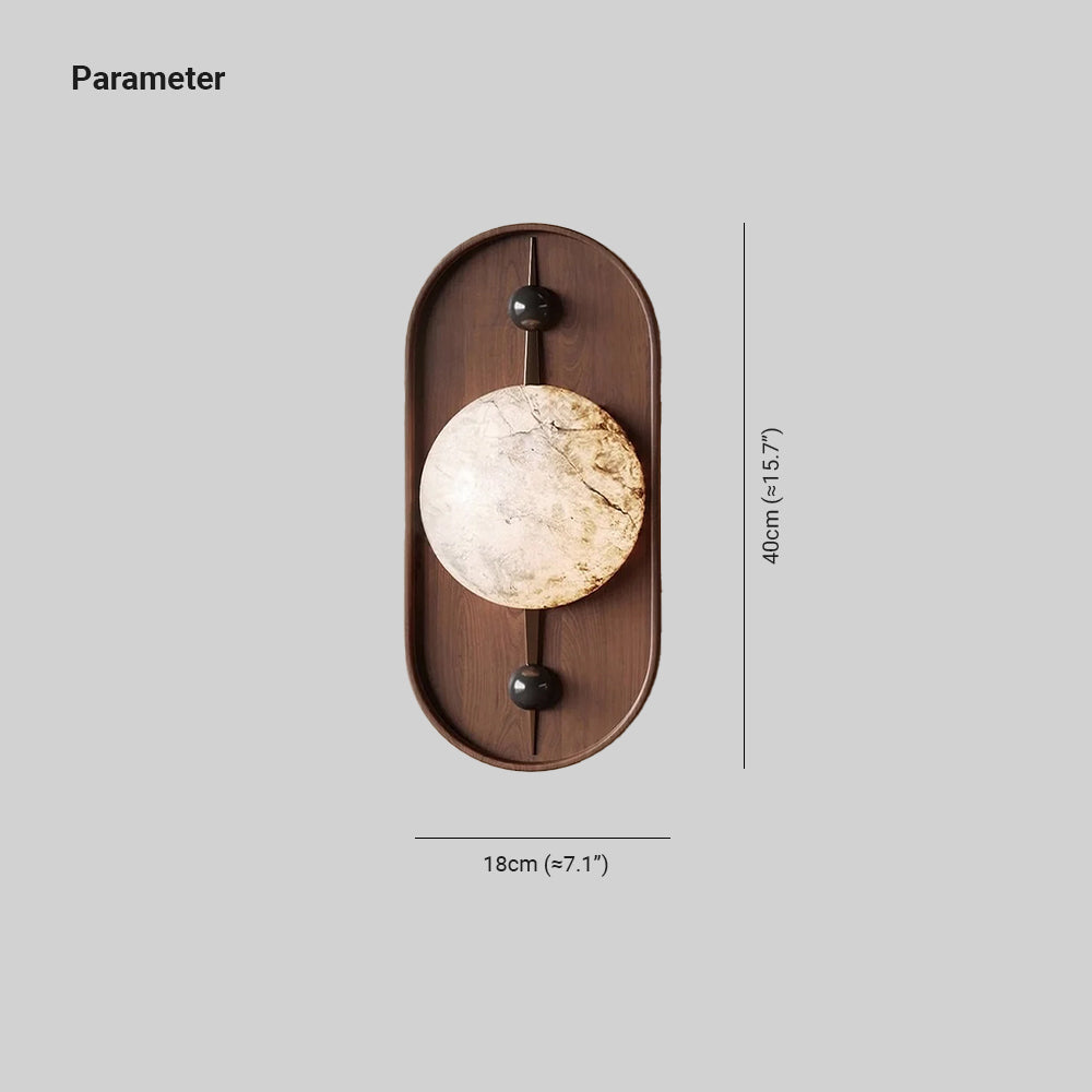 Driftwood Alabaster Wall Lamp Walnut Color - Letslighting