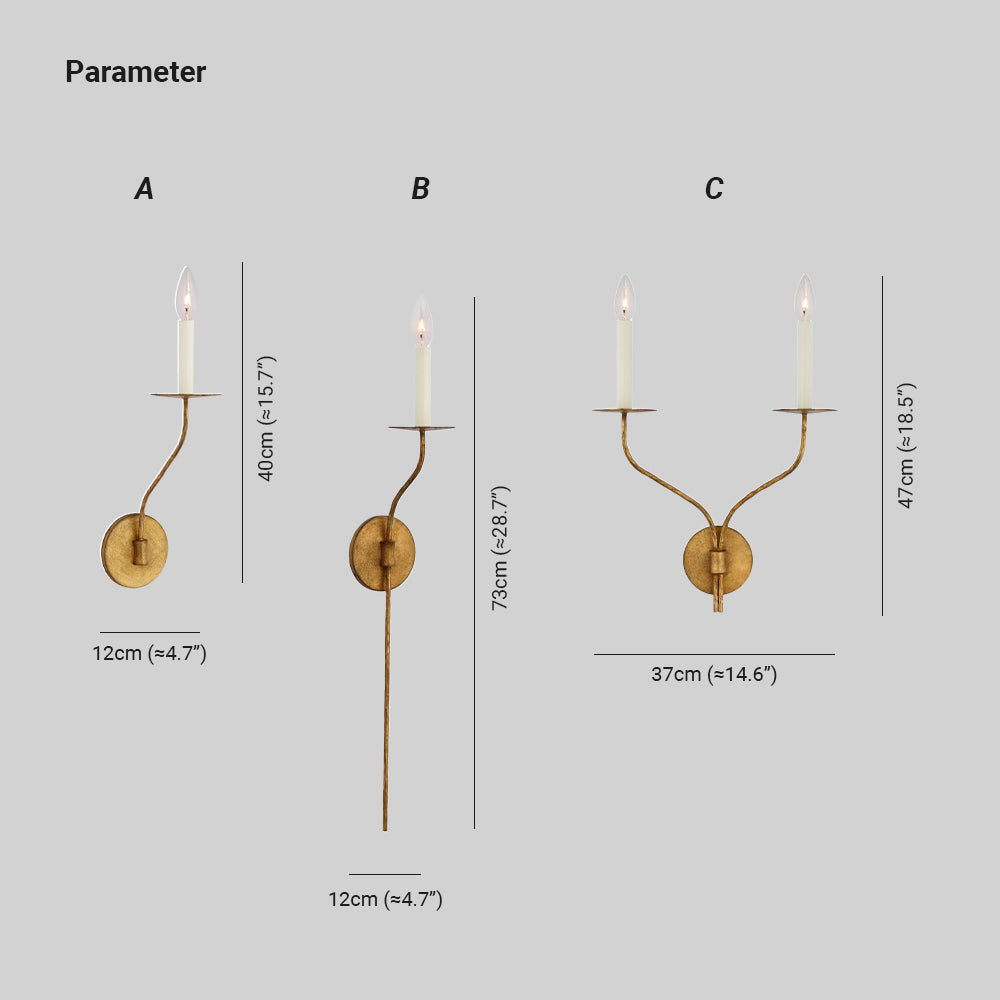 Eris  Wall Lamp Brass
