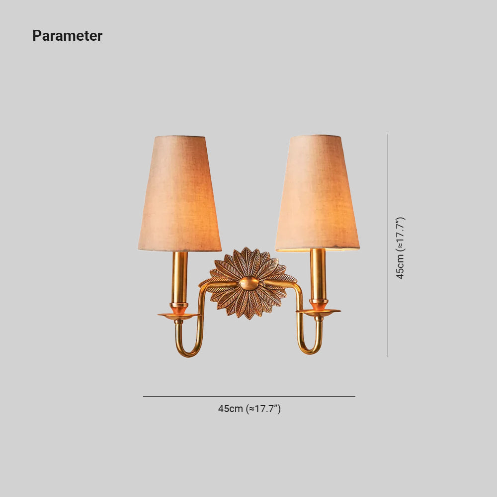 Silva Floral Backplate Wall Lamp