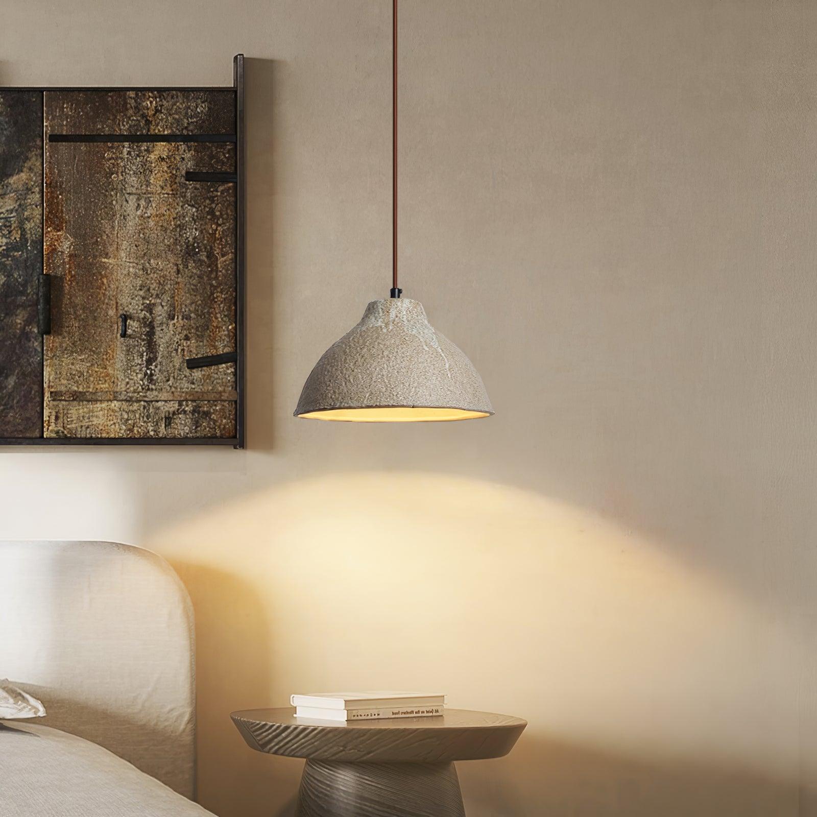 Zandora Retro Ceramic & Wood Pendant Lamp - Letslighting