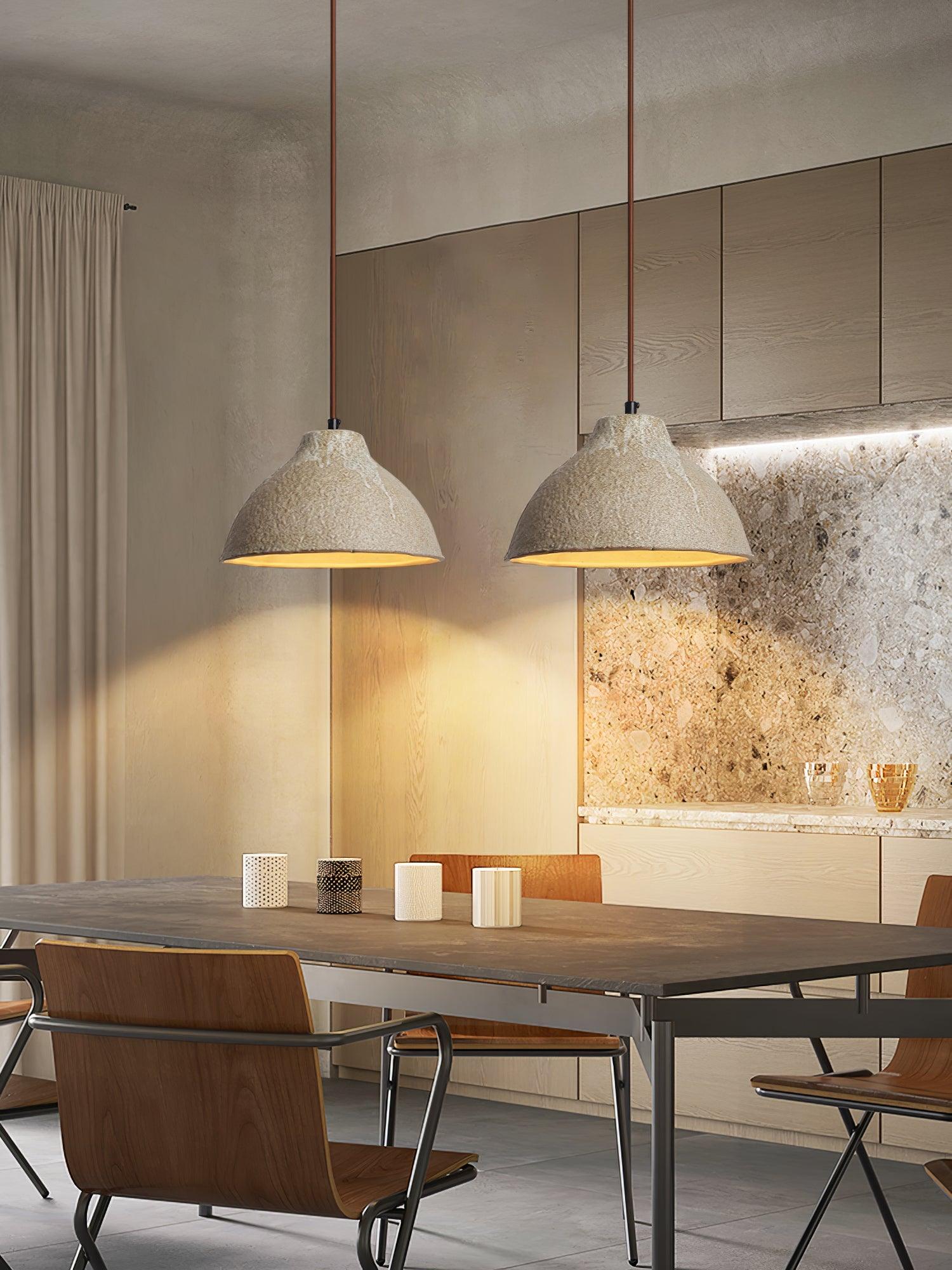 Zandora Retro Ceramic & Wood Pendant Lamp - Letslighting