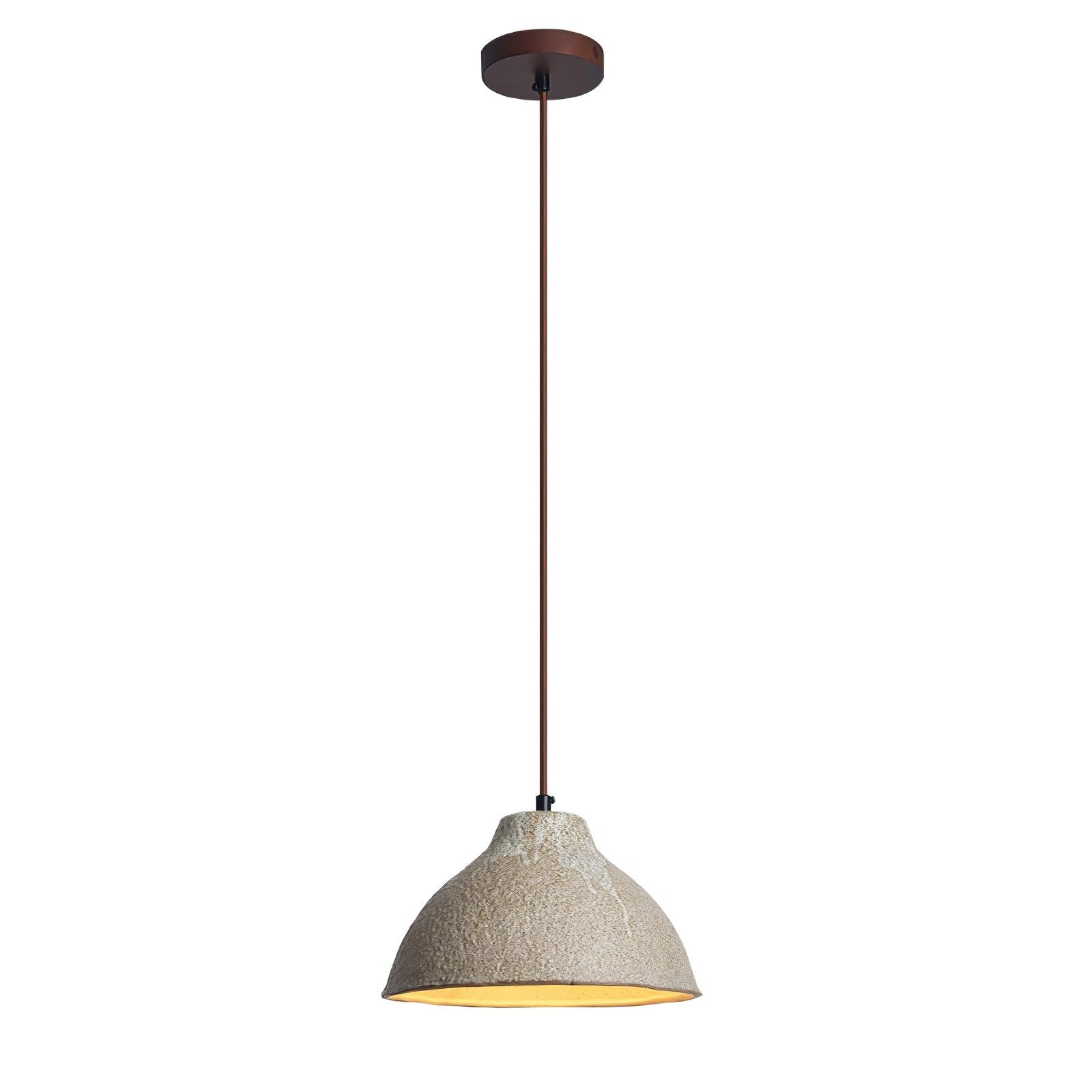Zandora Retro Ceramic & Wood Pendant Lamp - Letslighting