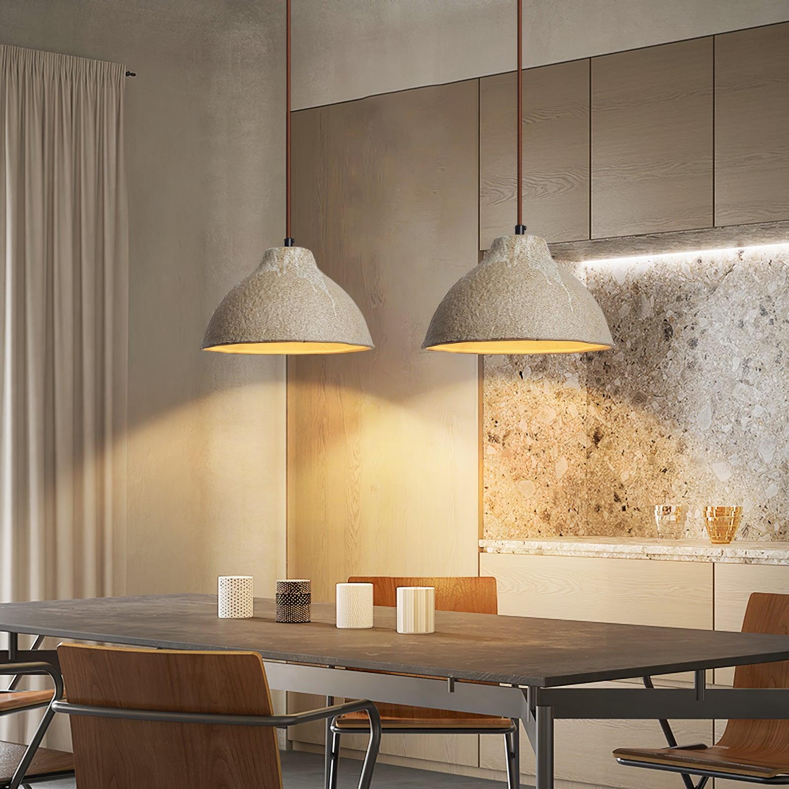 Zandora Retro Ceramic & Wood Pendant Lamp - Letslighting