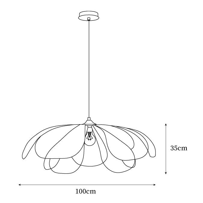 Eloria Petal-Shaped Rattan Pendant Light - Letslighting