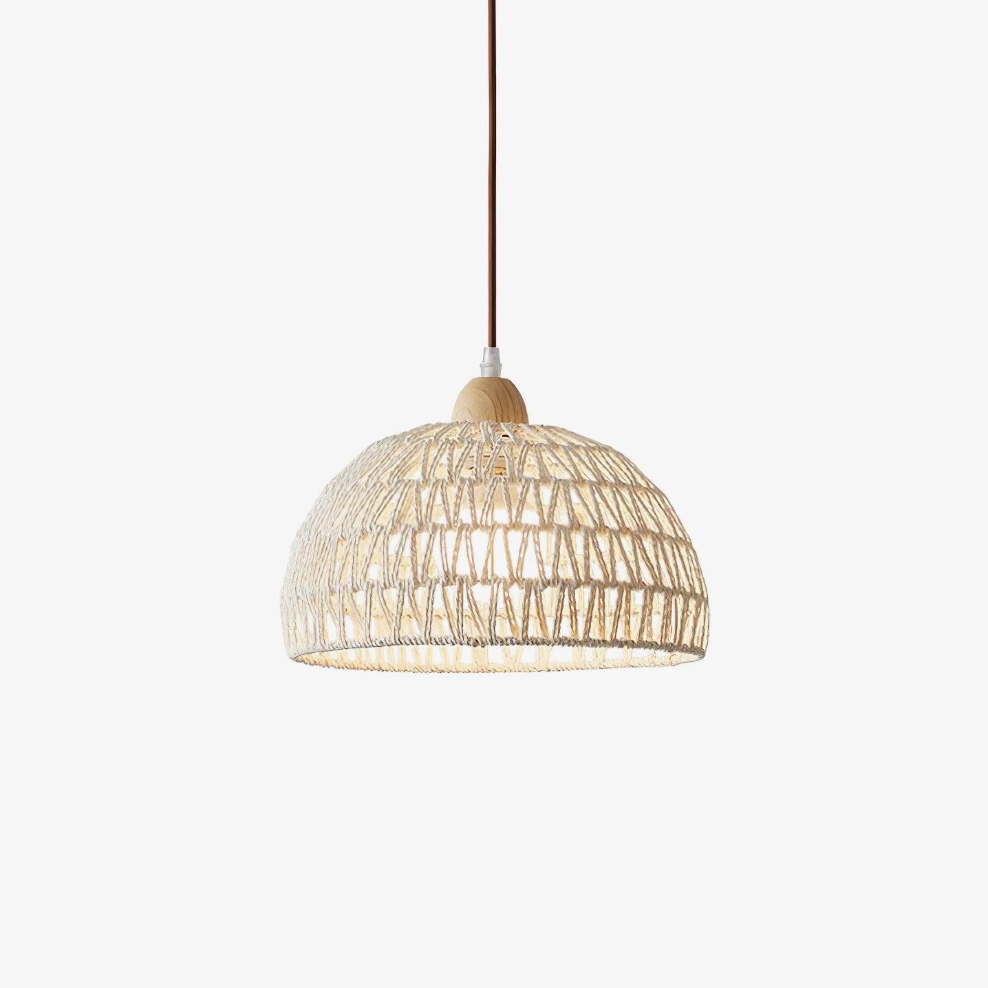 Calyran Rattan Wood Pendant Lamp - Letslighting