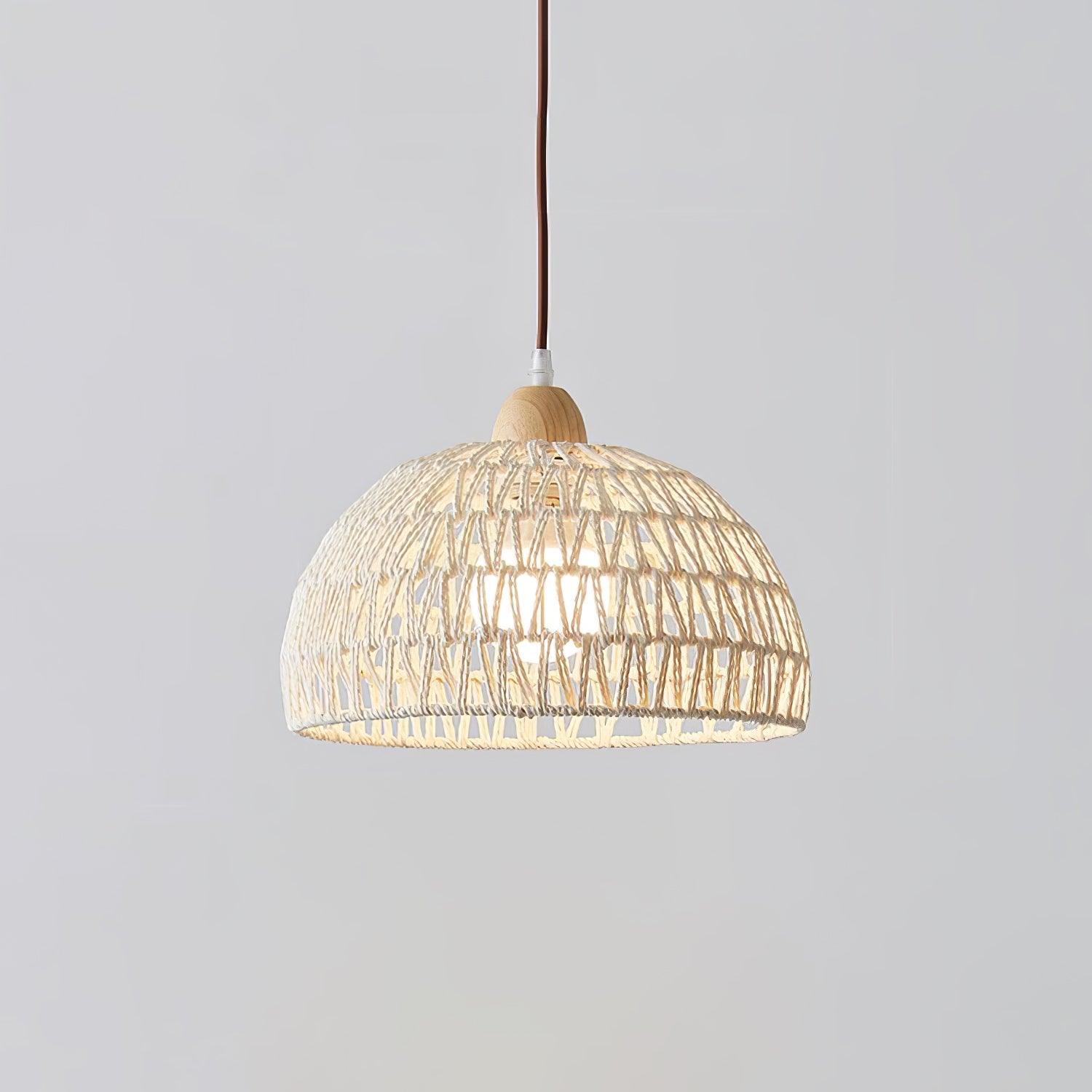 Calyran Rattan Wood Pendant Lamp - Letslighting