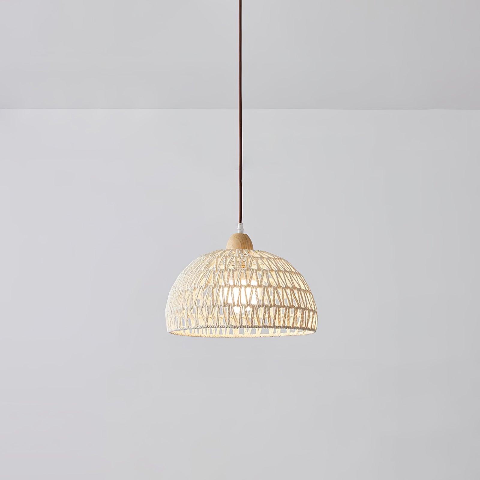 Calyran Rattan Wood Pendant Lamp - Letslighting
