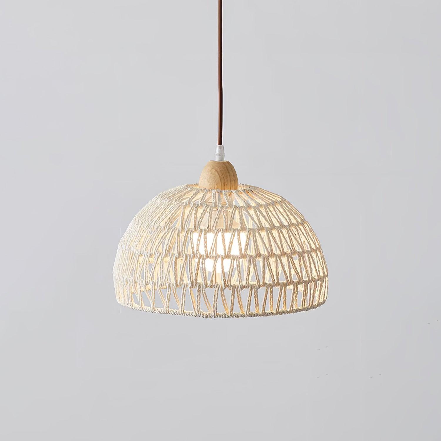 Calyran Rattan Wood Pendant Lamp - Letslighting