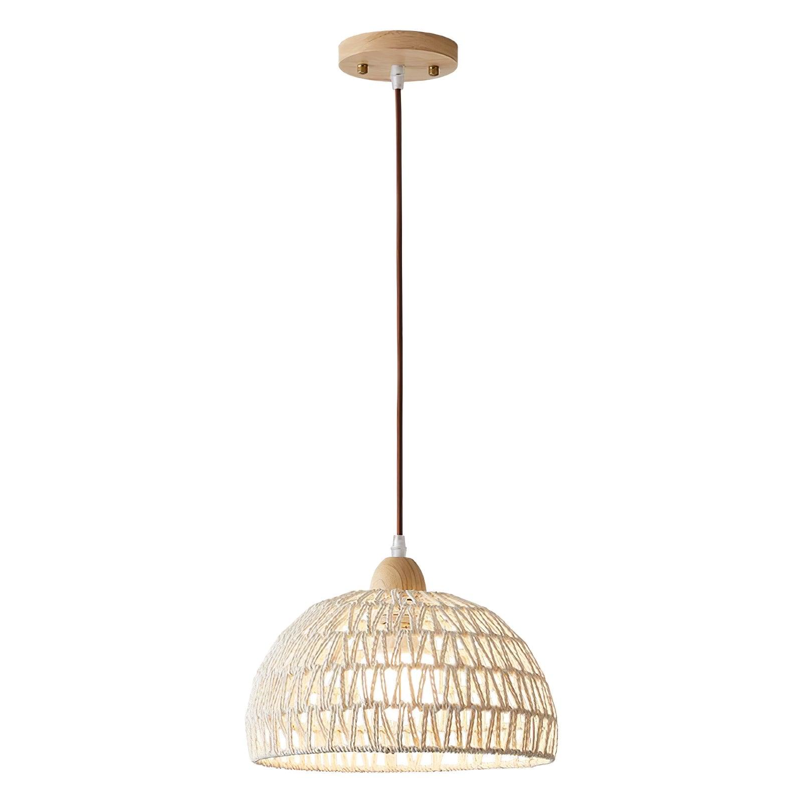 Calyran Rattan Wood Pendant Lamp - Letslighting