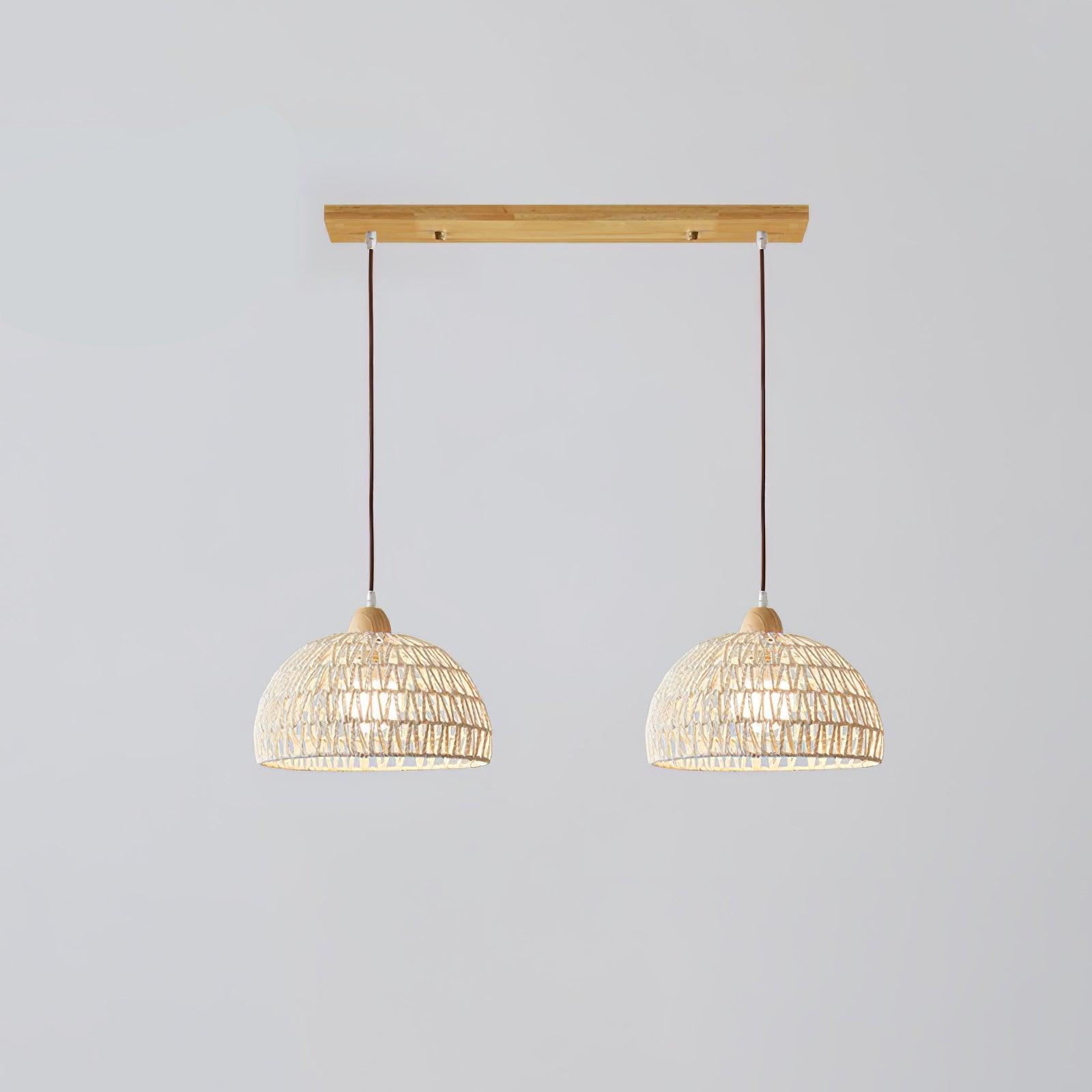 Calyran Rattan Wood Pendant Lamp - Letslighting