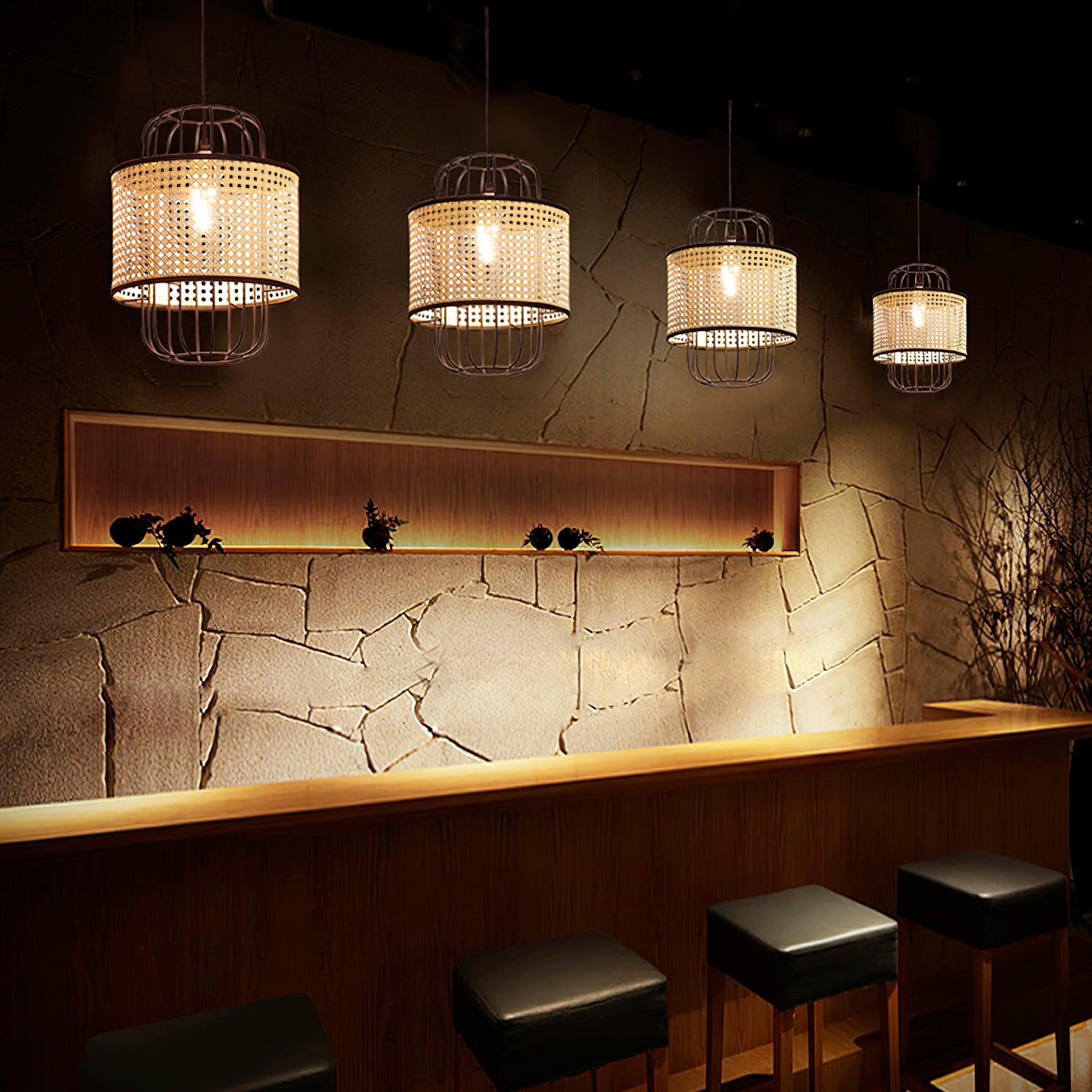 Evtheyra Premium Art Rattan Pendant Lamp - Letslighting